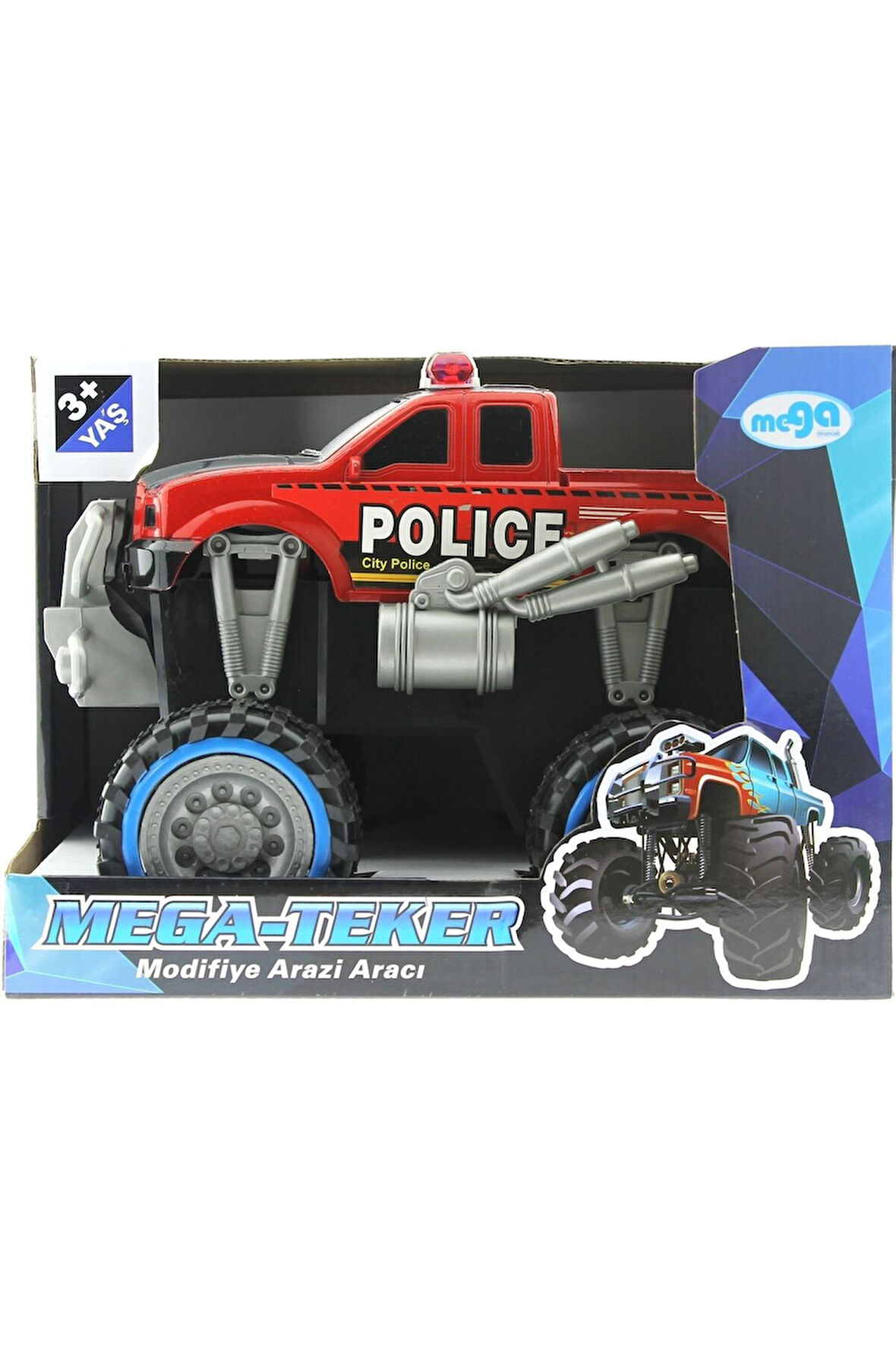 Kız Erkek Çocuk Oyuncak Sürtmeli Modifiye Dev Polis Arazi Aracı Kız Erkek Çocuk Oyuncak Eğitici Oyun
