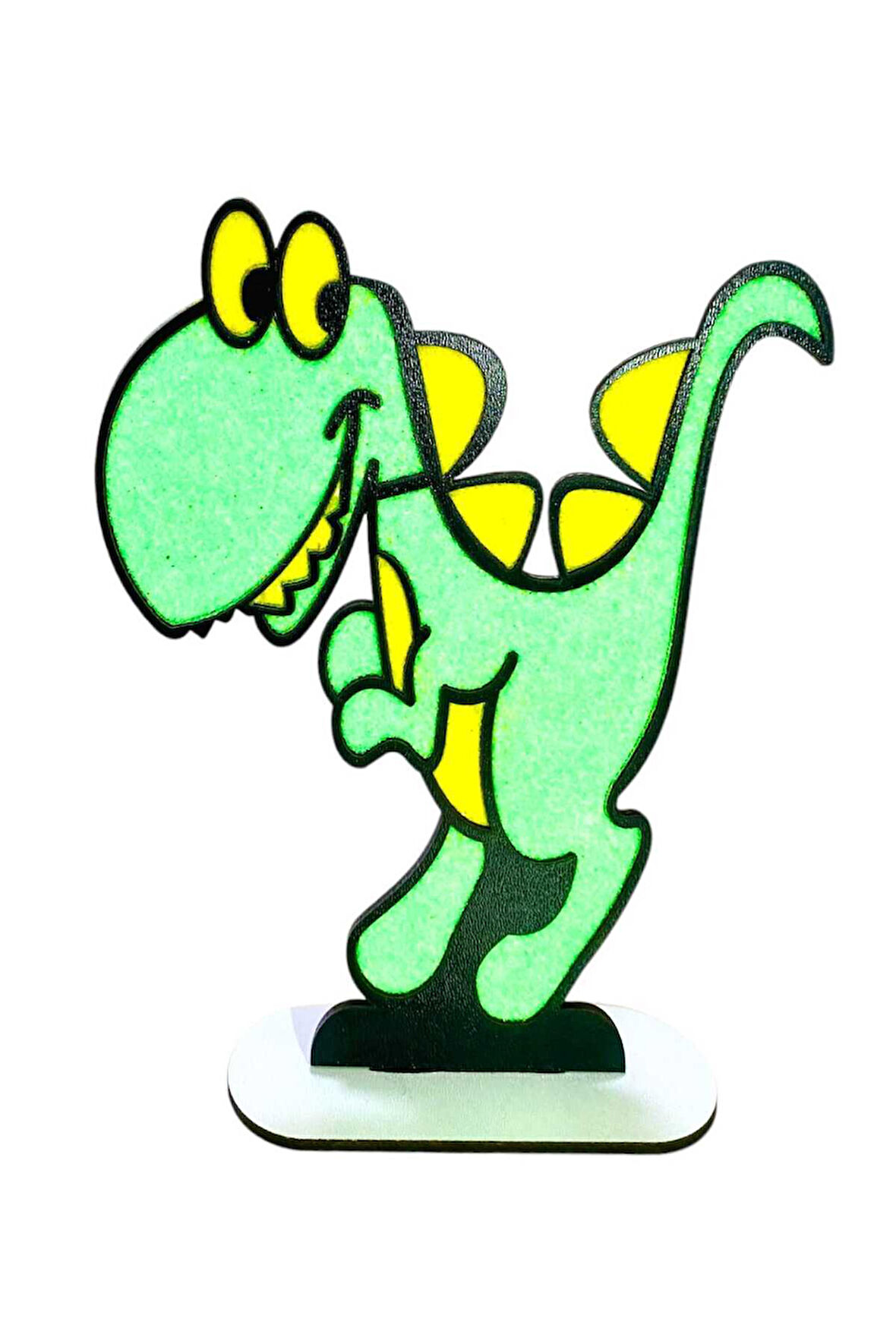 Kız Erkek Çocuk Eğlenceli Oyuncaklar Dinazor Ahşap Tuz Boyama Oyunu : Boya Ve Masa Üstüne Biblo Yap