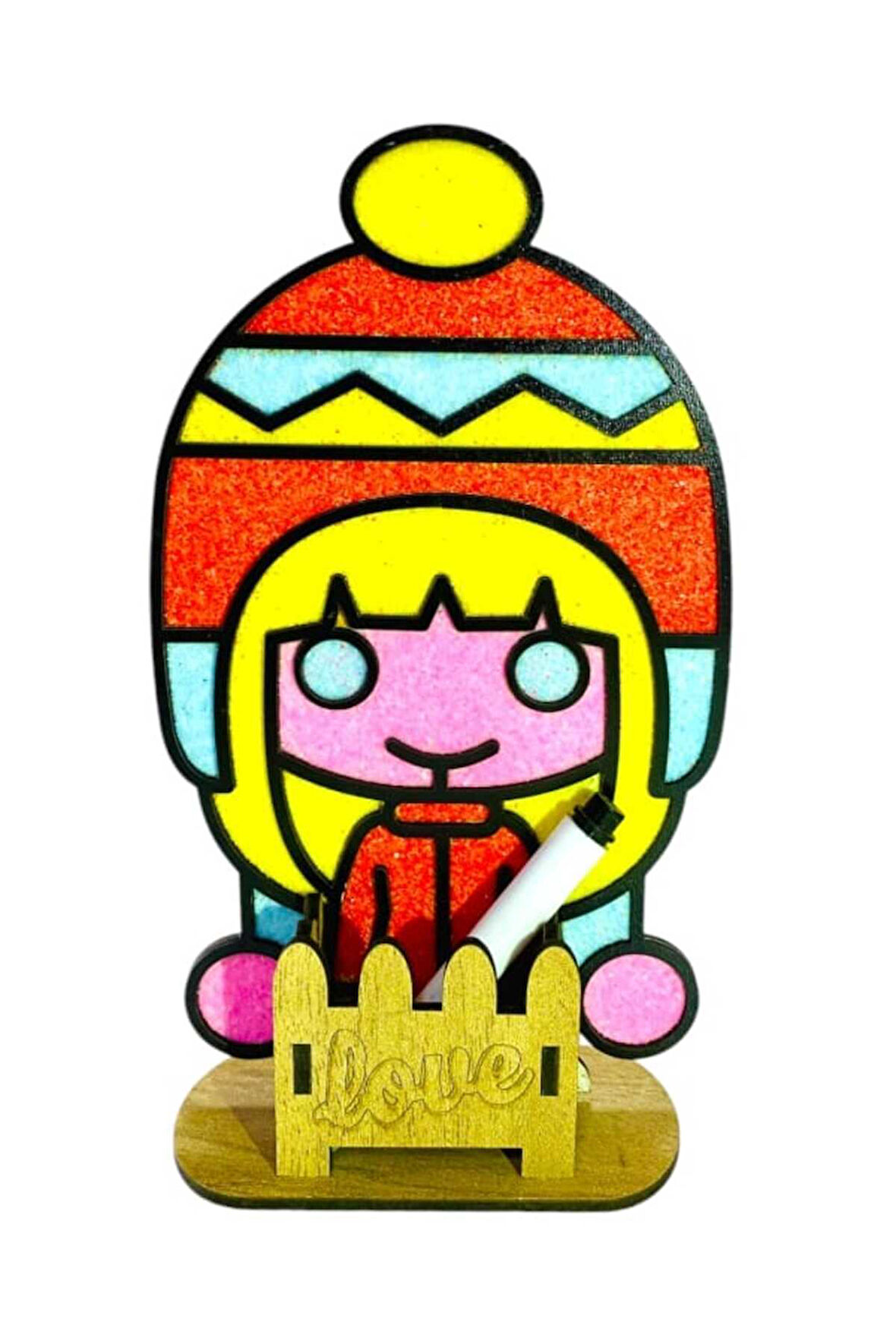 Kız Erkek Çocuk Eğlenceli Oyuncaklar Kızılderili kız Ahşap Tuz Boyama Oyunu : Boya Ve Masa Üstüne Bi