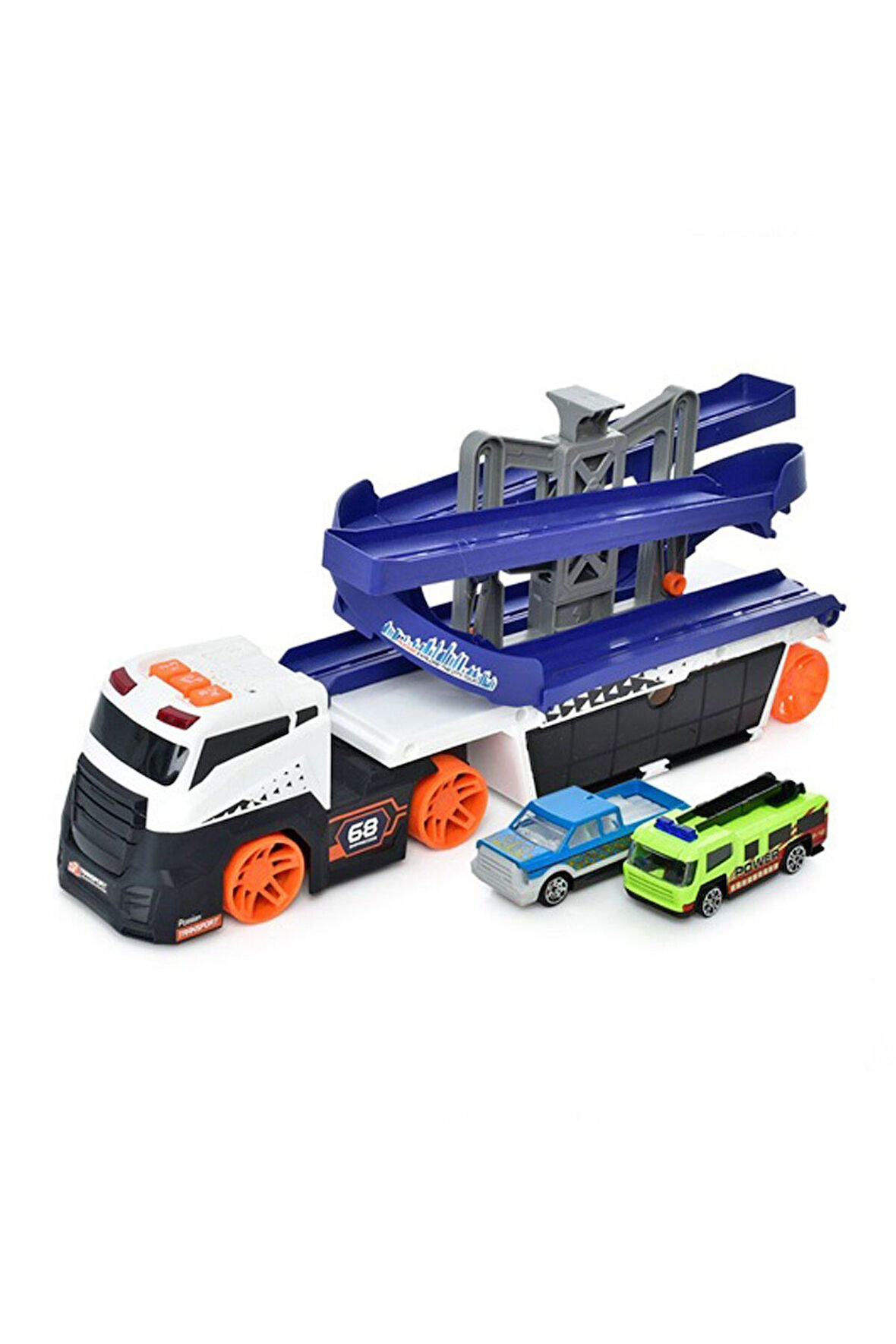Kız Erkek Çocuk Oyuncak Garaj ve Pist Özellikli Sesli Işıklı Taşıyıcı Tır YDX41-4 Kız Erkek Çocuk Oy