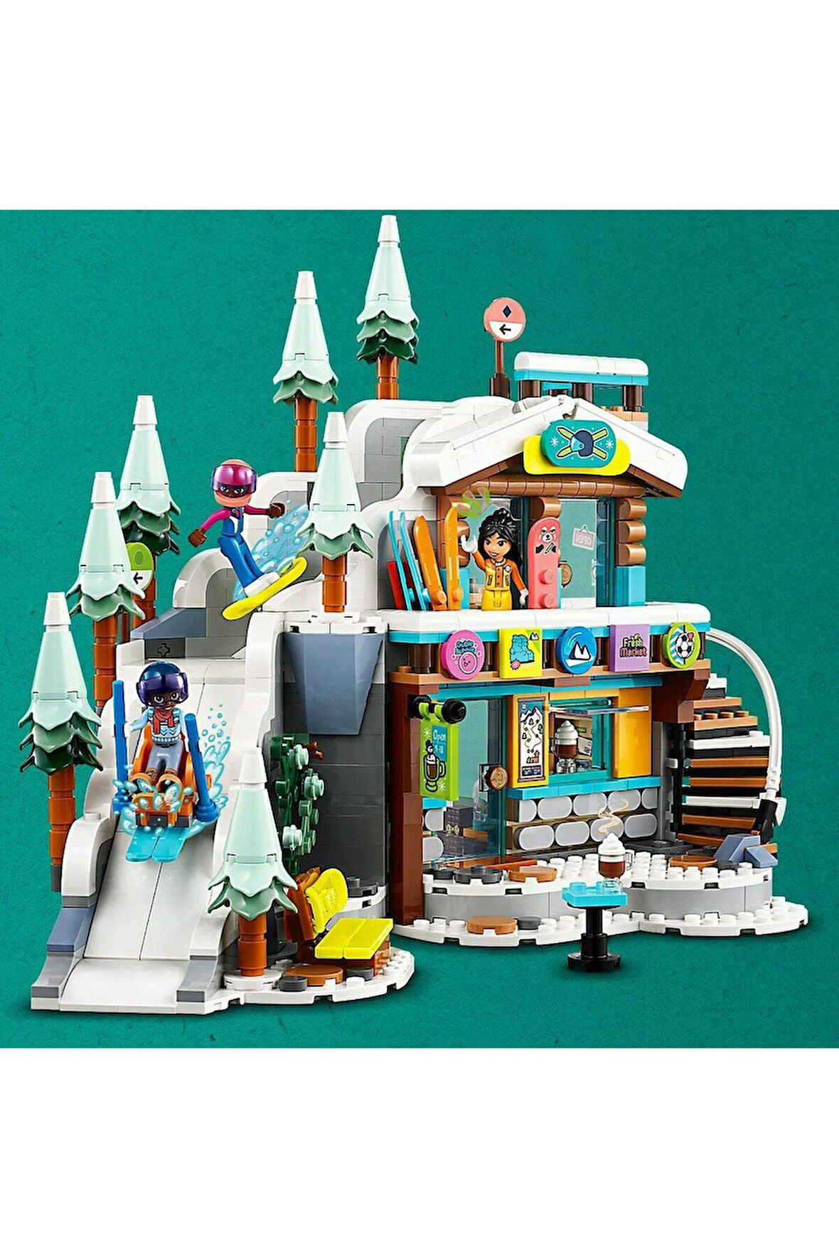 Kız Erkek Çocuk Oyuncak 41756 LEGO® Friends - Kayak Pisti ve Kafe 980 parça +9 yaş Kız Erkek Çocuk O