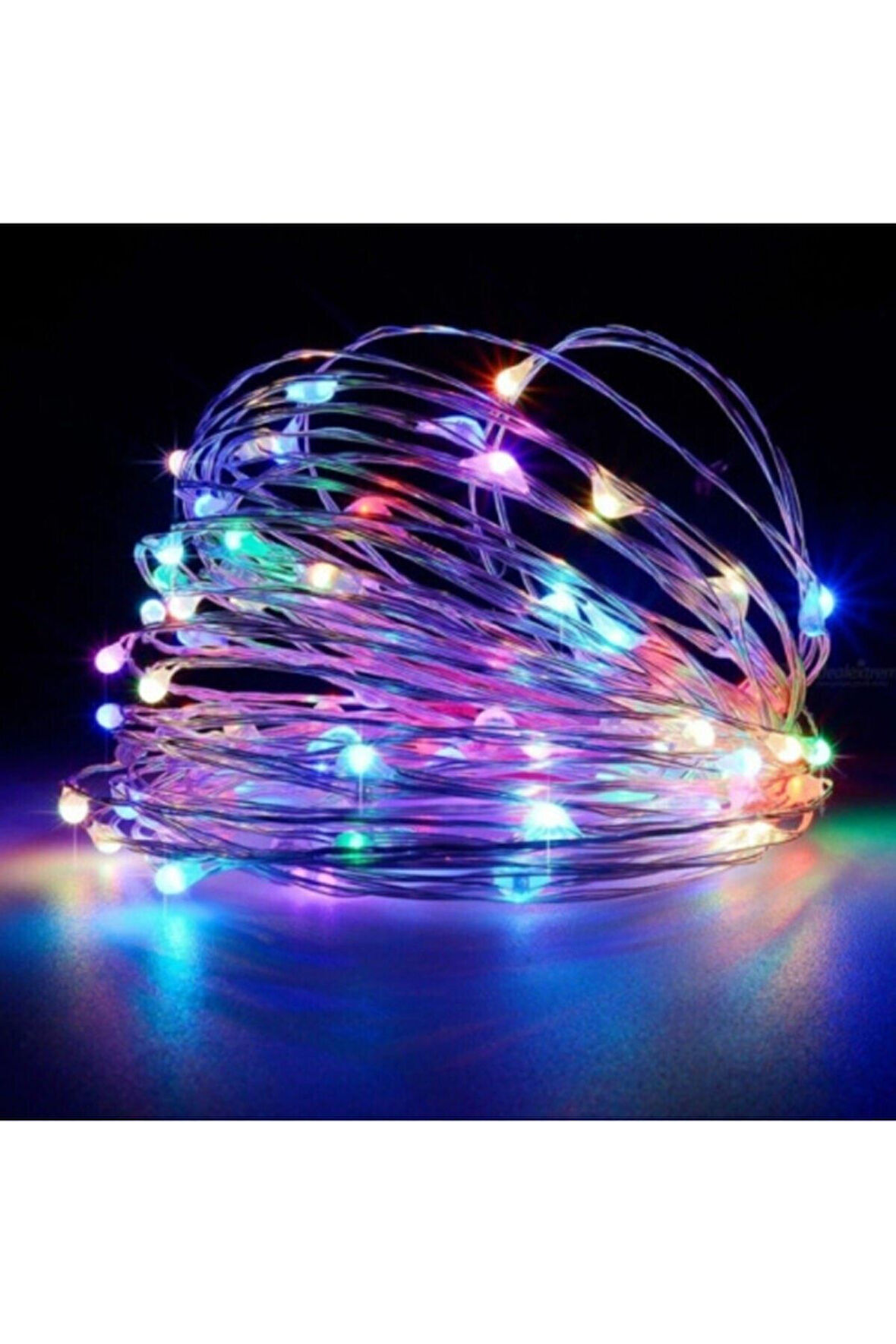 Kız Erkek Çocuk Eğlenceli Oyuncaklar 10 Metre Boyutunda Karışık Led Renginde(rgb) 3Adet Pil Ile Çalı