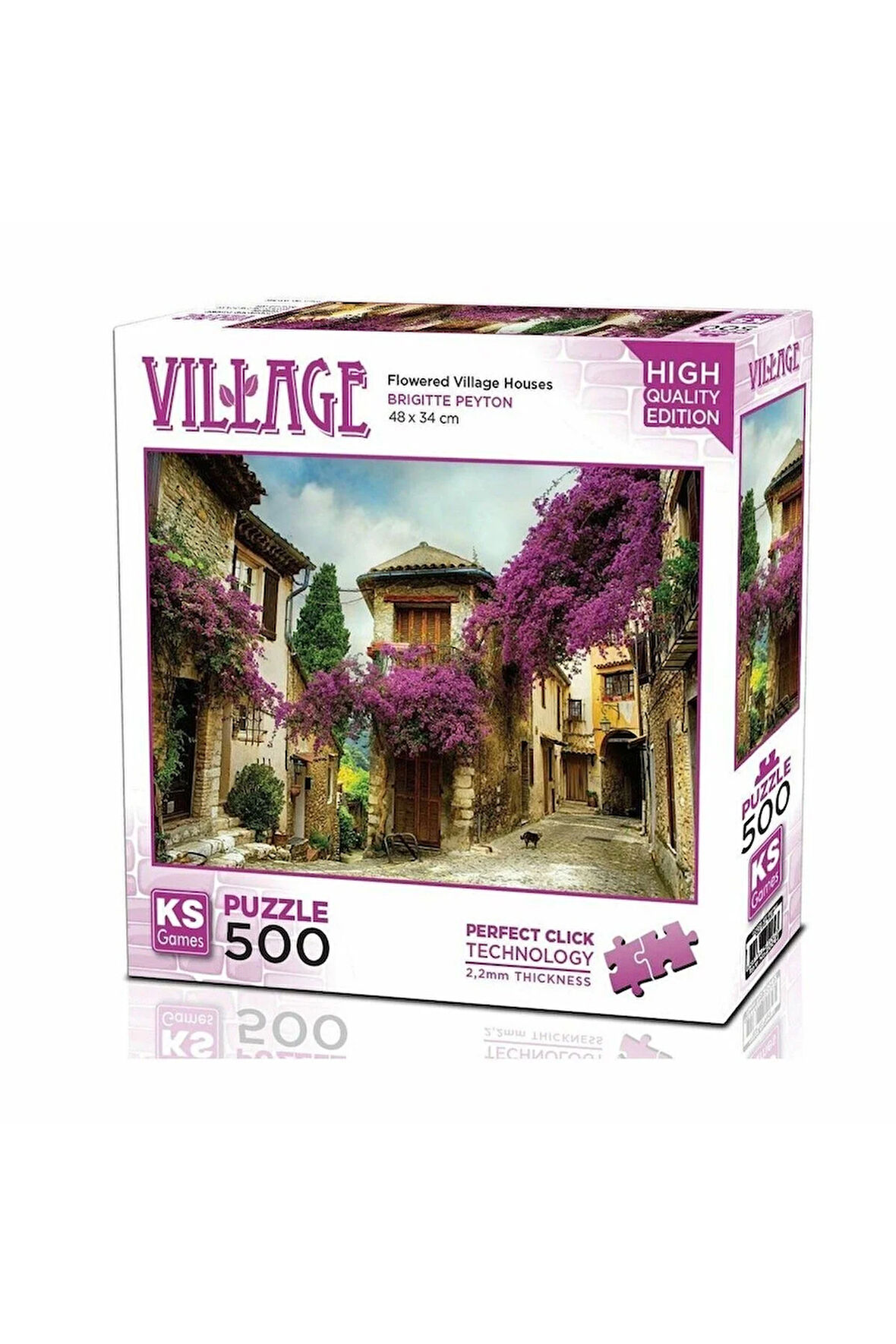 Çocuk Oyuncakları 20062Flowered Village Houses 500 Parça Puzzle Kız Erkek Çocuk Oyuncak Eğitici Oyun
