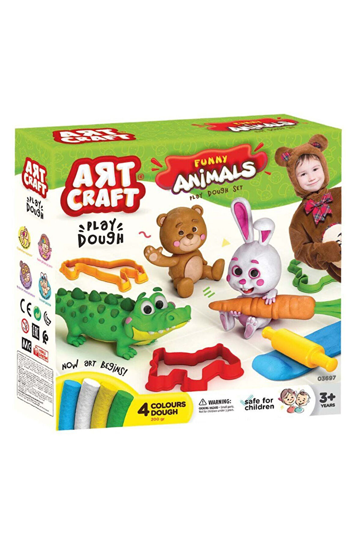 Kız Erkek Çocuk Oyuncak Art Craft Eğlenceli Hayvanlar Oyun Hamuru Seti 11 Parça Kız Erkek Çocuk Oyun