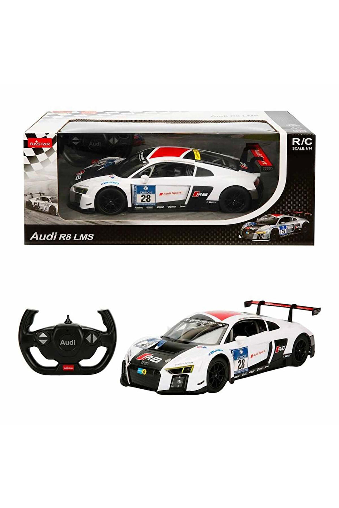 Kız Erkek Çocuk Oyuncak 1:14 Audi R8 LMS Uzaktan Kumandalı Işıklı Araba Kız Erkek Çocuk Oyuncak Eğit