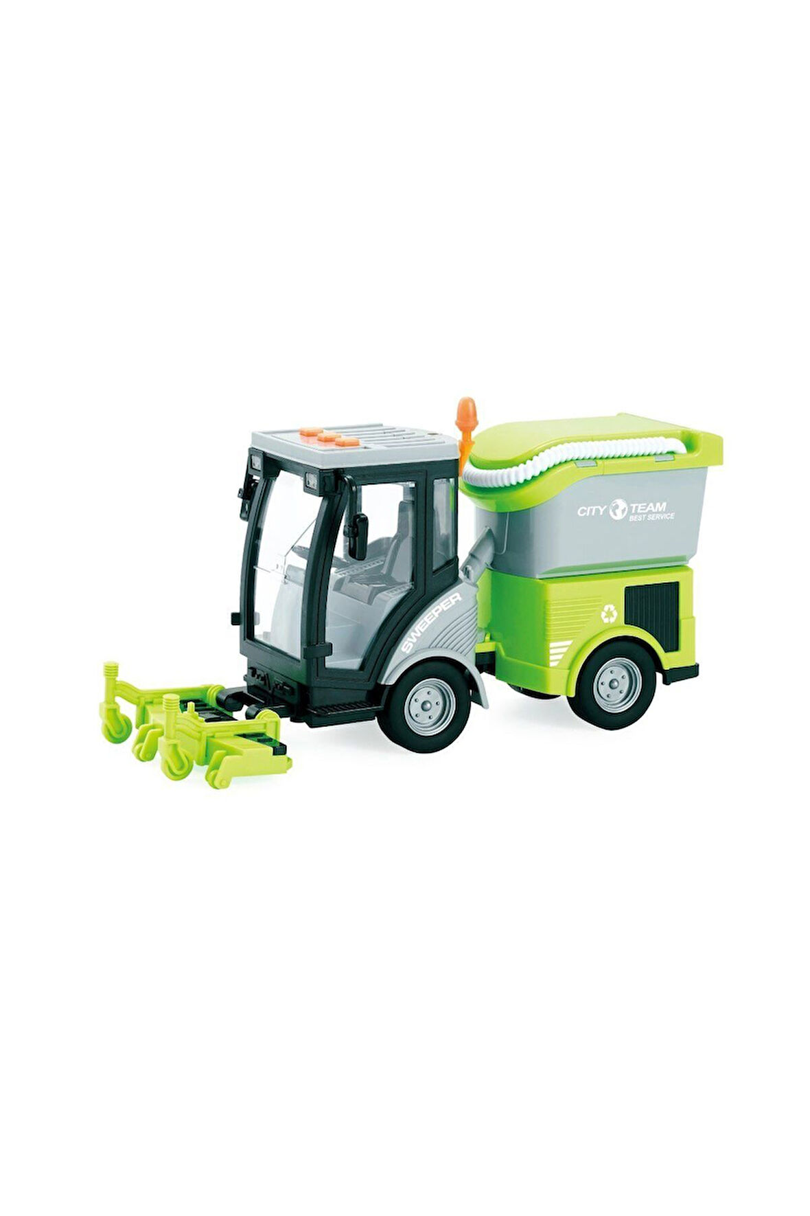 Kız Erkek Çocuk Oyuncak WY682A-B 1:16 Sürtmeli Sesli Işıklı Temizlik Aracı Kız Erkek Çocuk Oyuncak E
