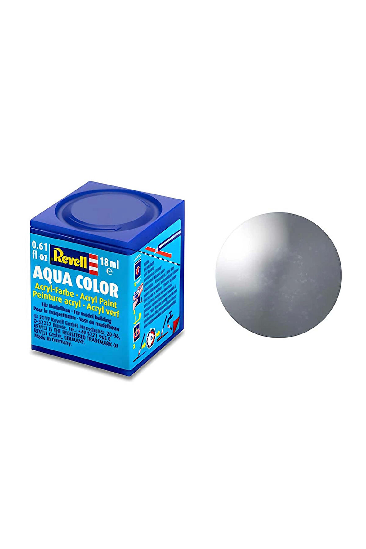 Kız Erkek Çocuk Oyuncak Revell 91 - Aqua Color Steel Gray Metal - Acrylic Boya- 18 ml Kız Erkek Çocu