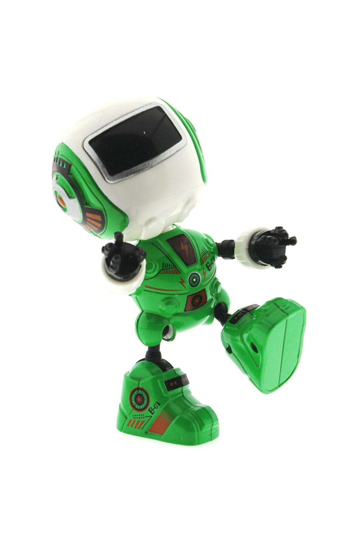 Kız Erkek Çocuk Oyuncak Dekoratif Sesli Işıklı Mini Sevimli Yeşil Robot Kız Erkek Çocuk Oyuncak Eğit