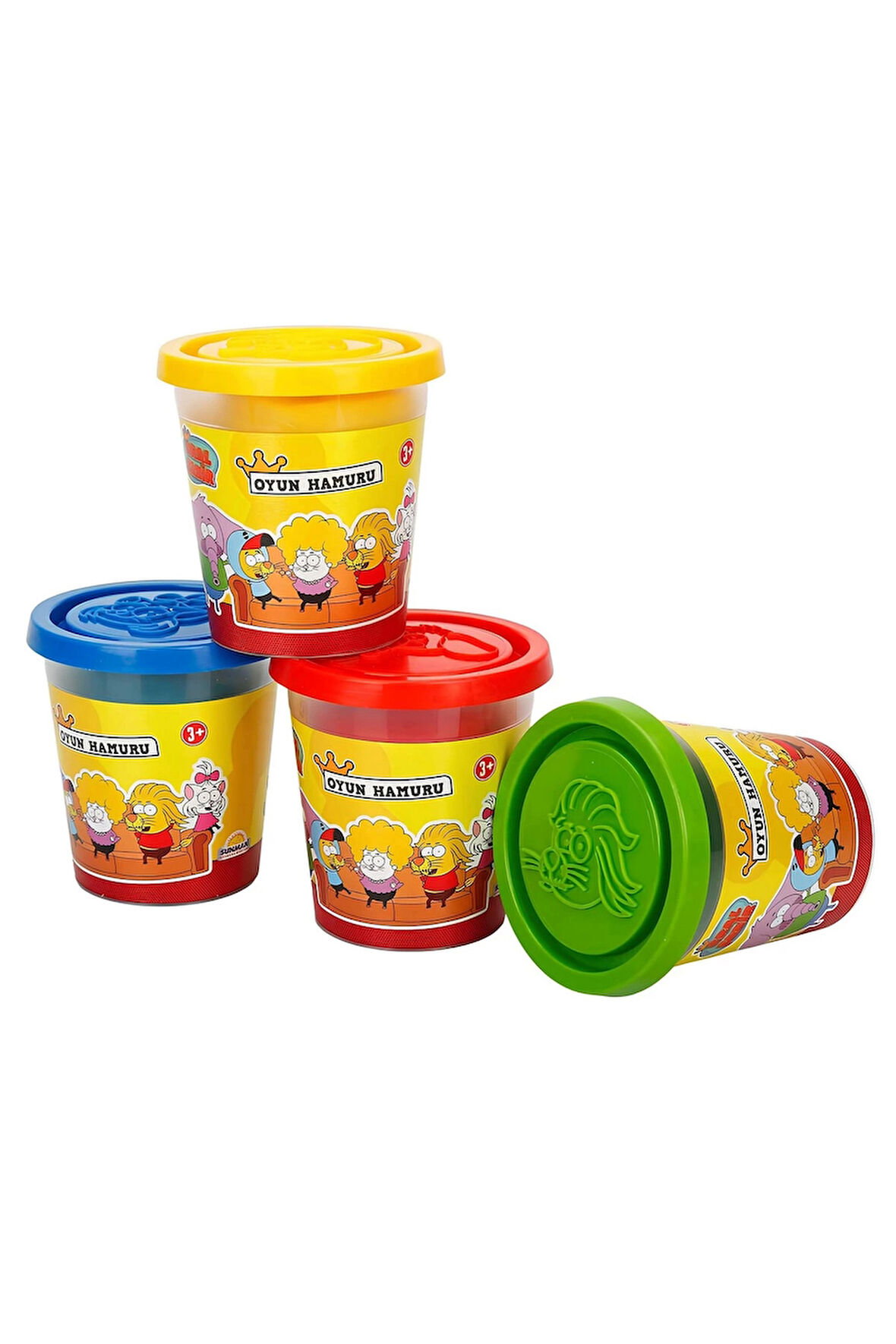 Kız Erkek Çocuk Oyuncak Kral Şakir 4'lü Oyun Hamuru 560 gr Kız Erkek Çocuk Oyuncak Eğitici Oyuncakla