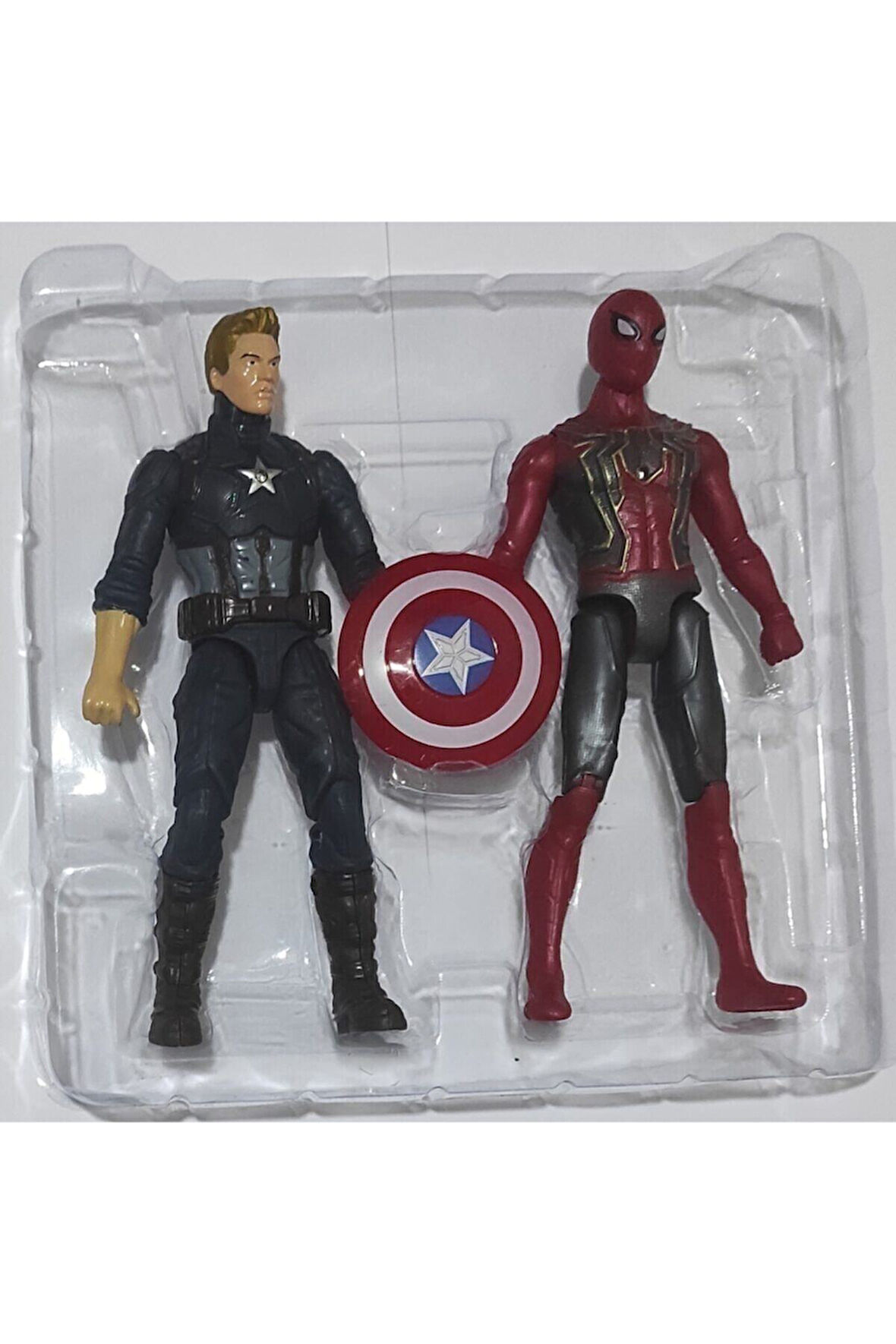 Kız Erkek Çocuk Eğlenceli Oyuncaklar Işıklı Hareketli 175Cm Örümcek Adam - Kaptan Amerika 2li Set Bi