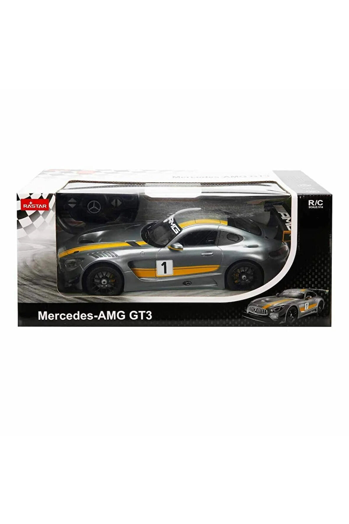 Kız Erkek Çocuk Oyuncak 74100 Mercedes AMG GT3 2.4GHZ Işıklı Gri Kız Erkek Çocuk Oyuncak Eğitici Oyu