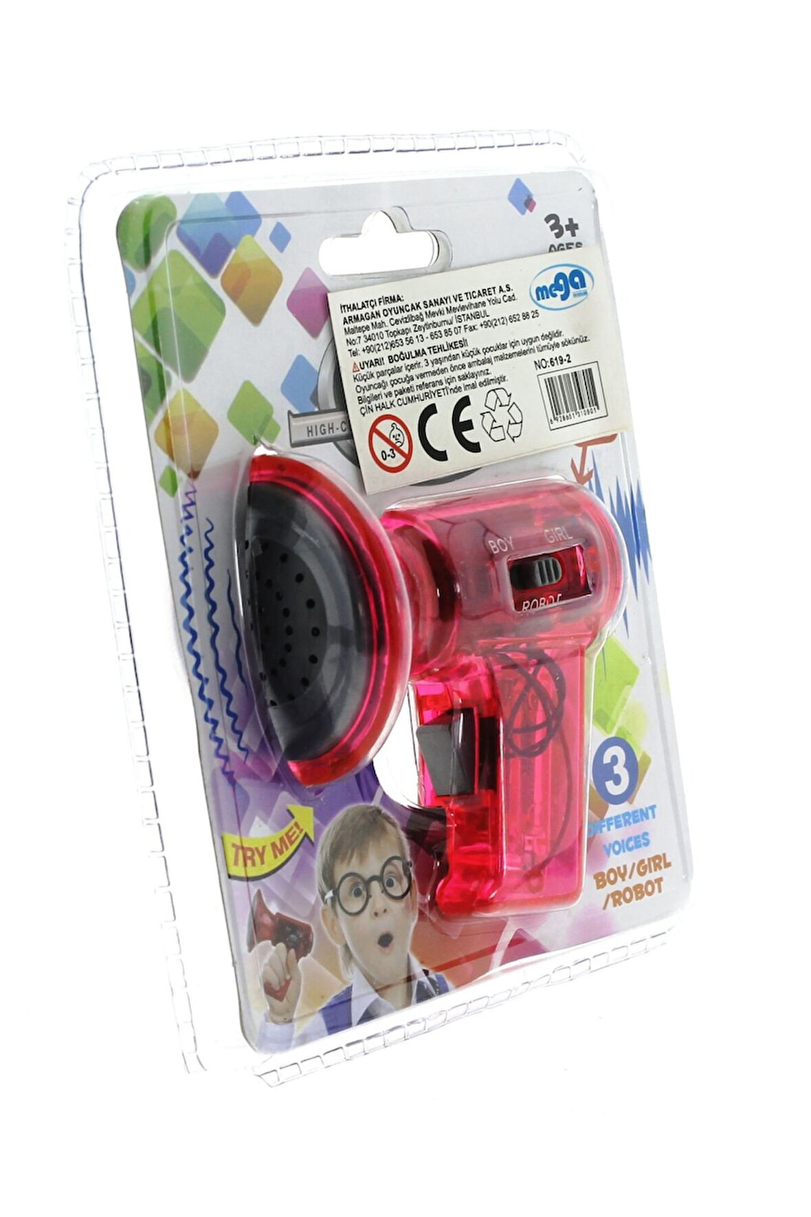 Kız Erkek Çocuk Oyuncak Ses Değiştirici Mini Pembe Megafon Kız Erkek Çocuk Oyuncak Eğitici Oyuncakla