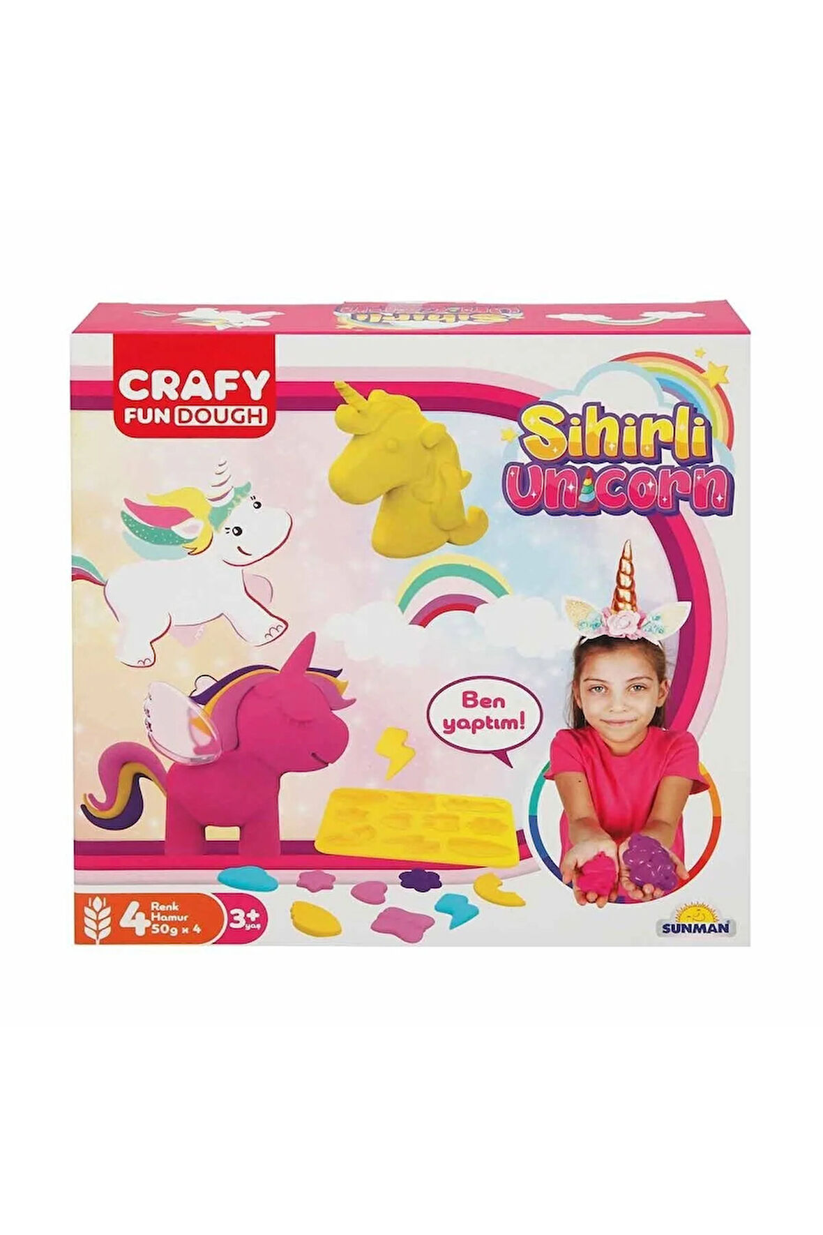Kız Erkek Çocuk Oyuncak 2090 Crafy Sihirli Unicorn Oyun Hamuru Seti -Sunman Kız Erkek Çocuk Oyuncak