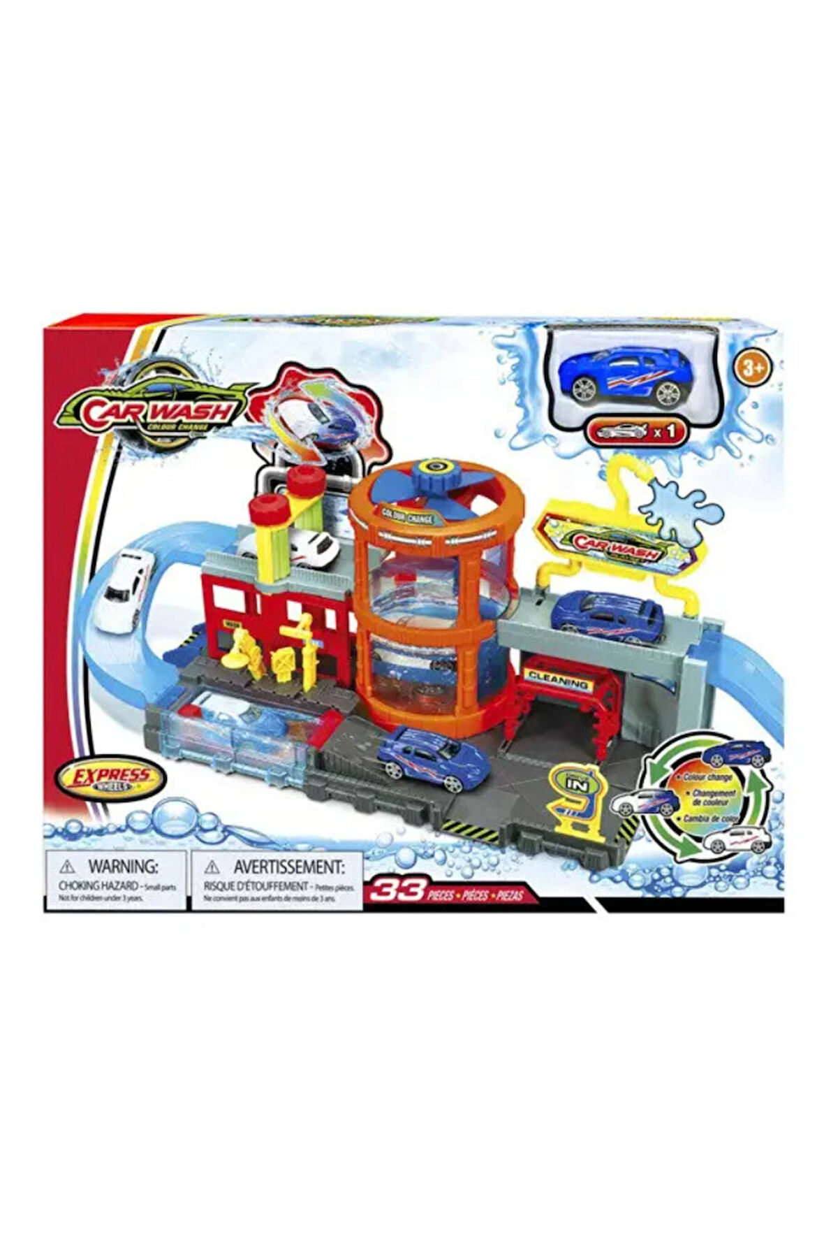Kız Erkek Çocuk Oyuncak Express Wheels Araç Yıkama ve Renk Değiştirme Oyun Seti Kız Erkek Çocuk Oyun