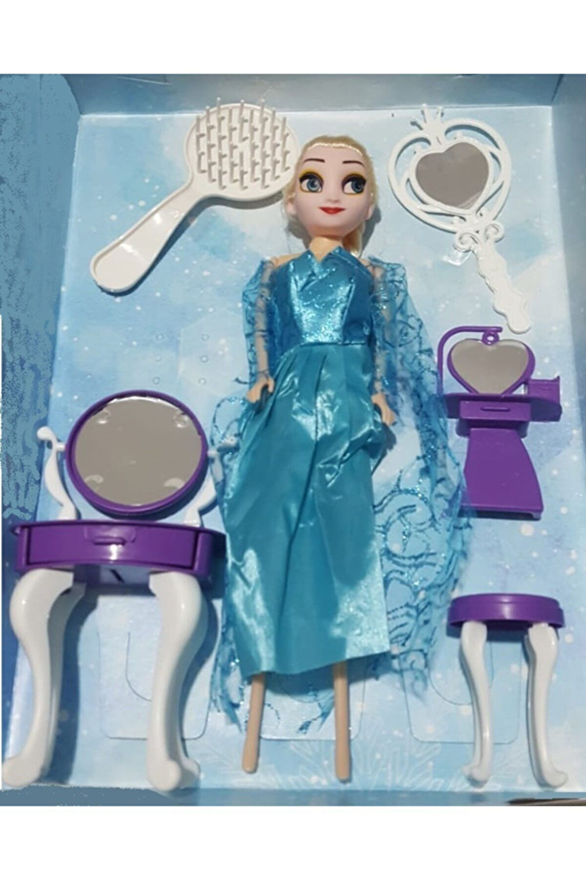 Kız Erkek Çocuk Eğlenceli Oyuncaklar Karlar Ülkesi Elsa Aksesuarlı Şarkı Söyleyen Oyuncak Bebek 30Cm