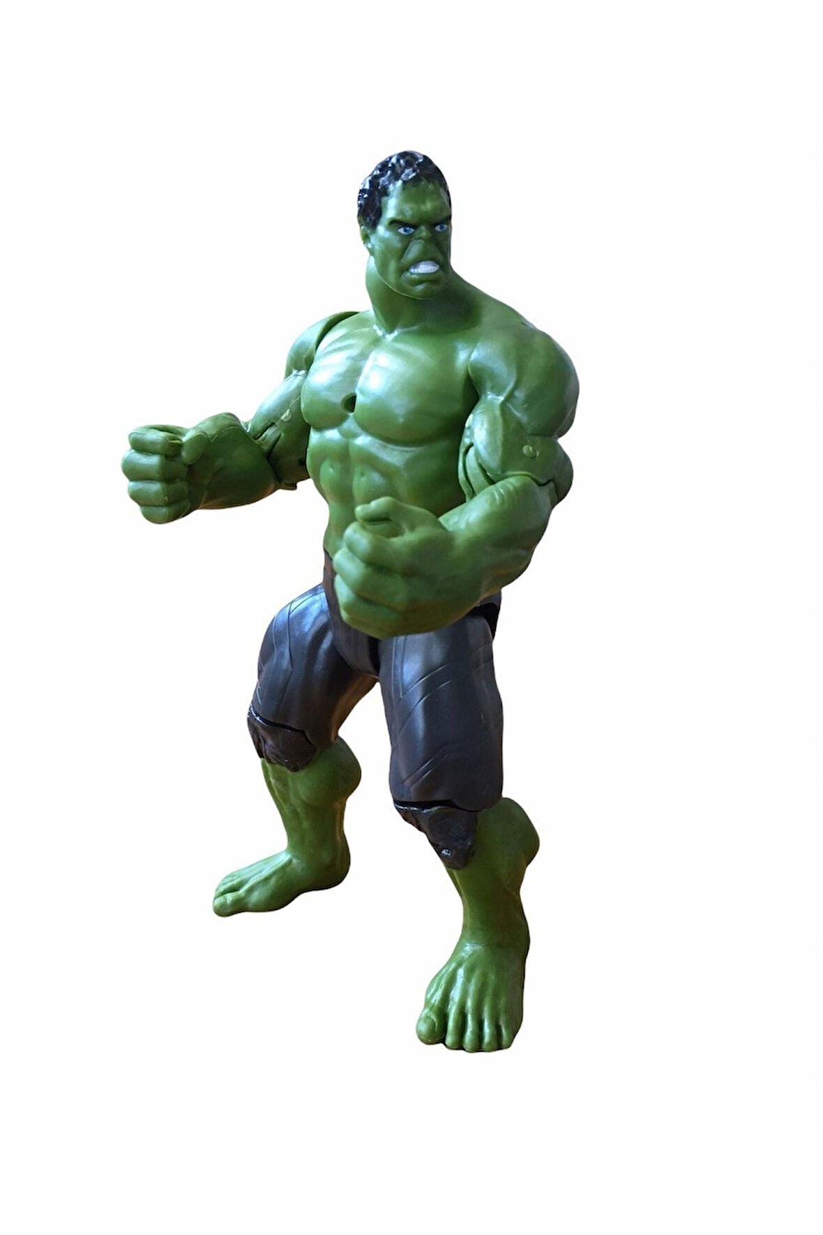 Kız Erkek Çocuk Eğlenceli Oyuncaklar Hulk / Yeşil Dev Robert Bruce Banner 17Cm Işıklı Eklemleri Hara