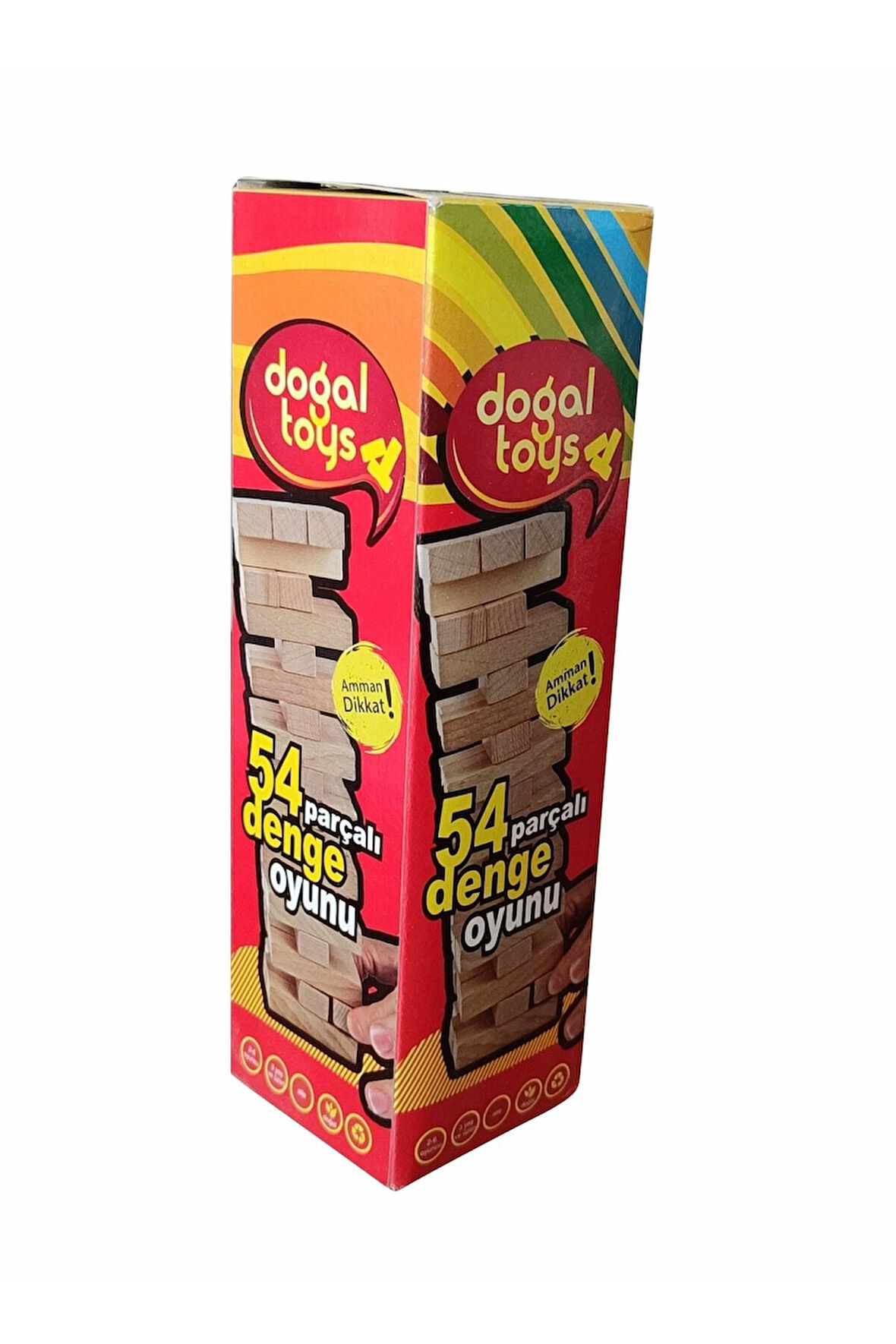 Kız Erkek Çocuk Eğlenceli Oyuncaklar Denge Oyunu Jenga Ahşap 54 Parça Edk