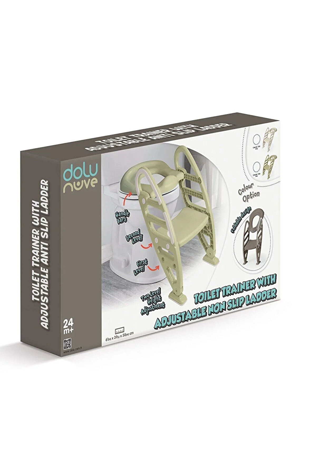 Kız Erkek Çocuk Oyuncak 7242 Kaymaz Ayarlı Merdiven Klozet Adaptörü Eco Yeşil Kız Erkek Çocuk Oyunca