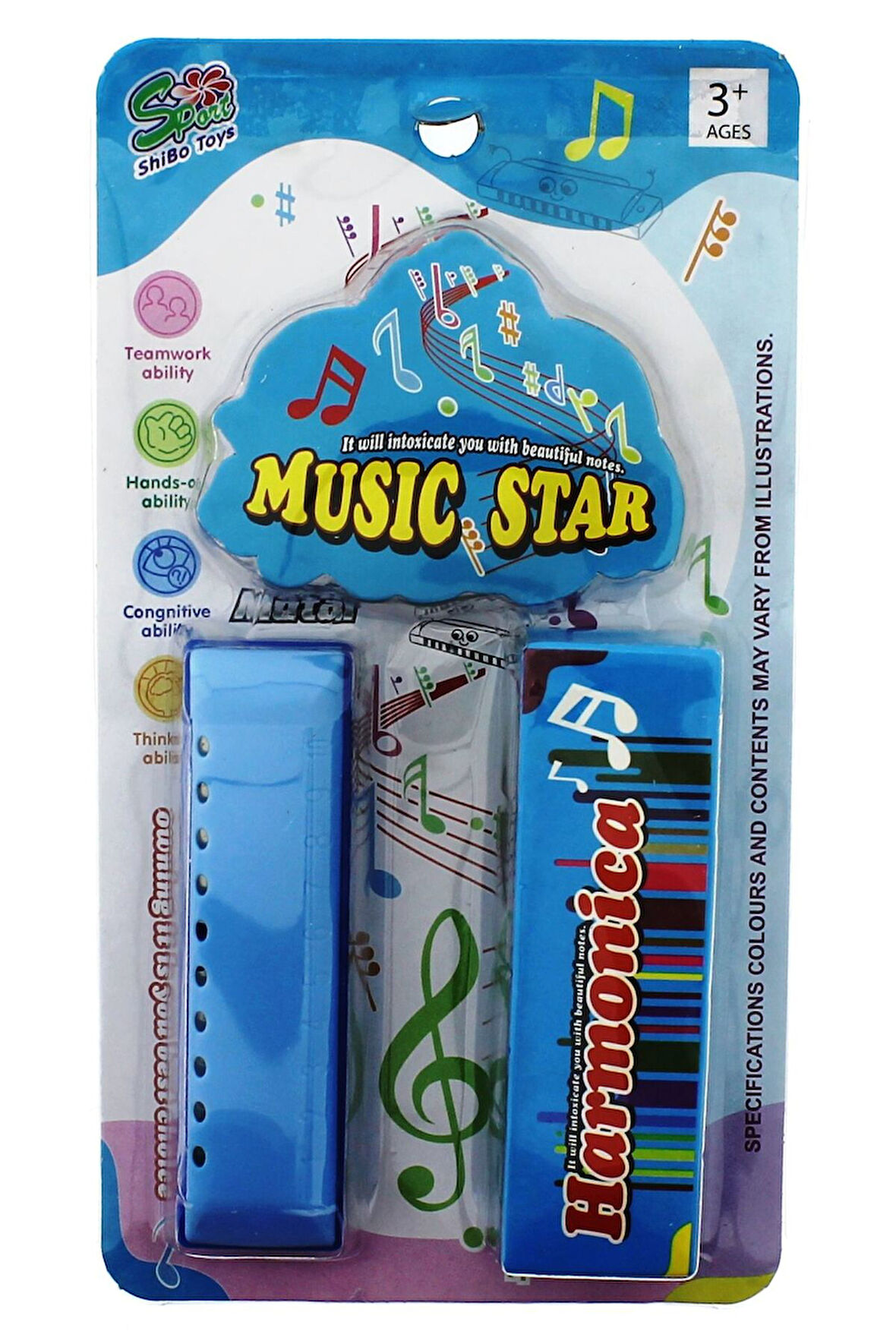 Kız Erkek Çocuk Oyuncak Mavi Harmonika Kız Erkek Çocuk Oyuncak Eğitici Oyuncaklar