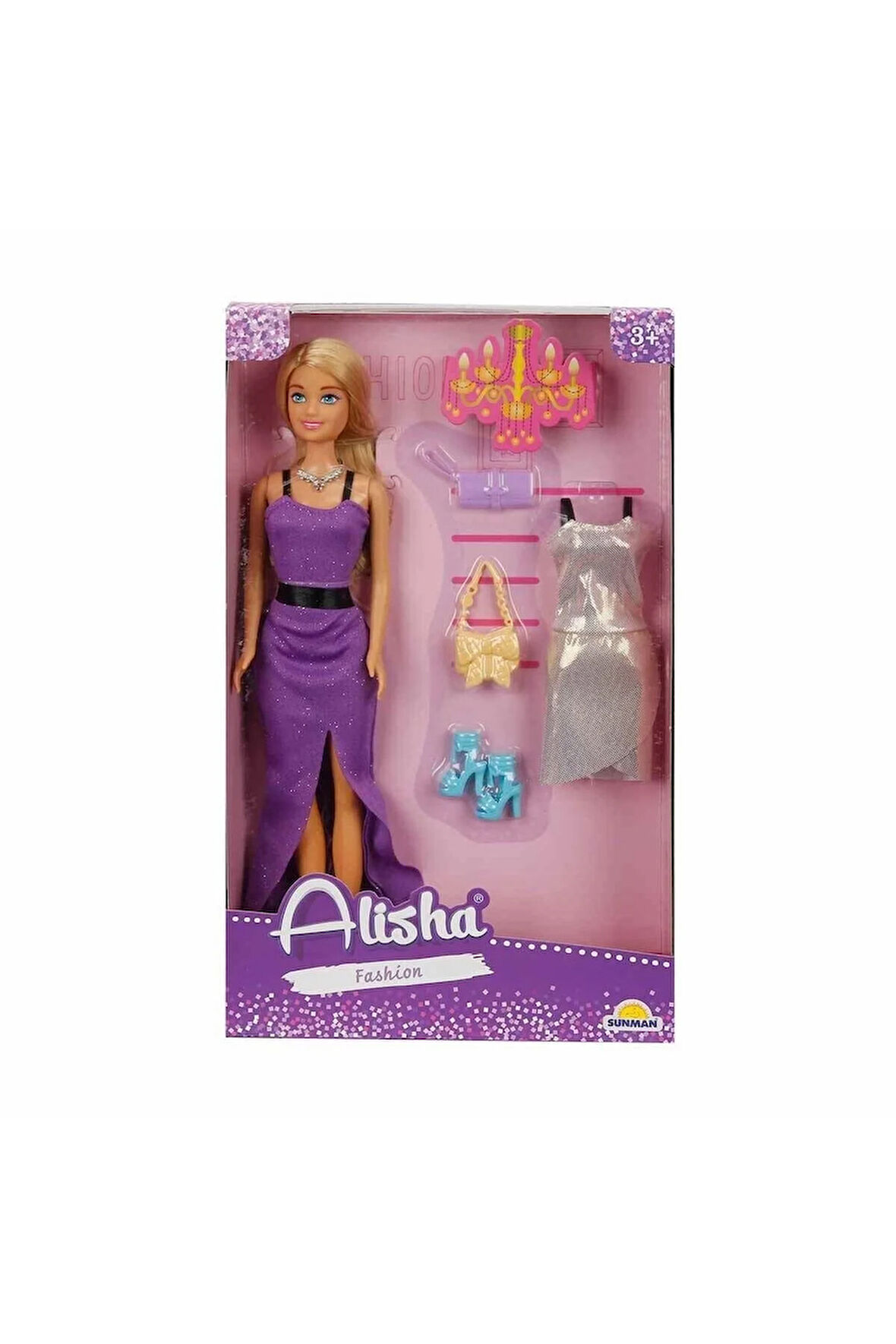 Kız Erkek Çocuk Oyuncak 3393 SUN-RST-SIS Minik Alisha Yedek Kıyafetli Bebek Set 29cm - Sunman Kız Er