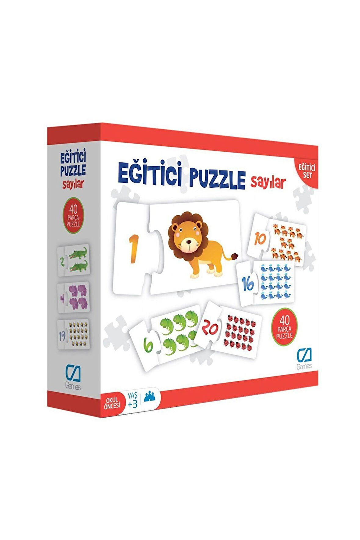 Kız Erkek Çocuk Oyuncak CA.5031 CA Games, Eğitici Puzzle Sayılar Kız Erkek Çocuk Oyuncak Eğitici Oyu