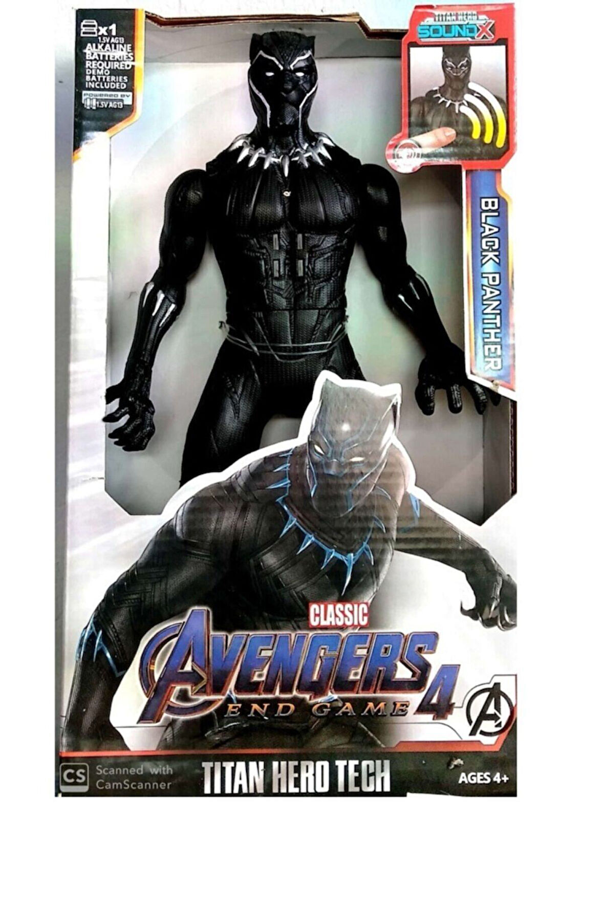 Kız Erkek Çocuk Eğlenceli Oyuncaklar Black Panther Panter Sesli Işıklı Figür Oyuncak 29Cm