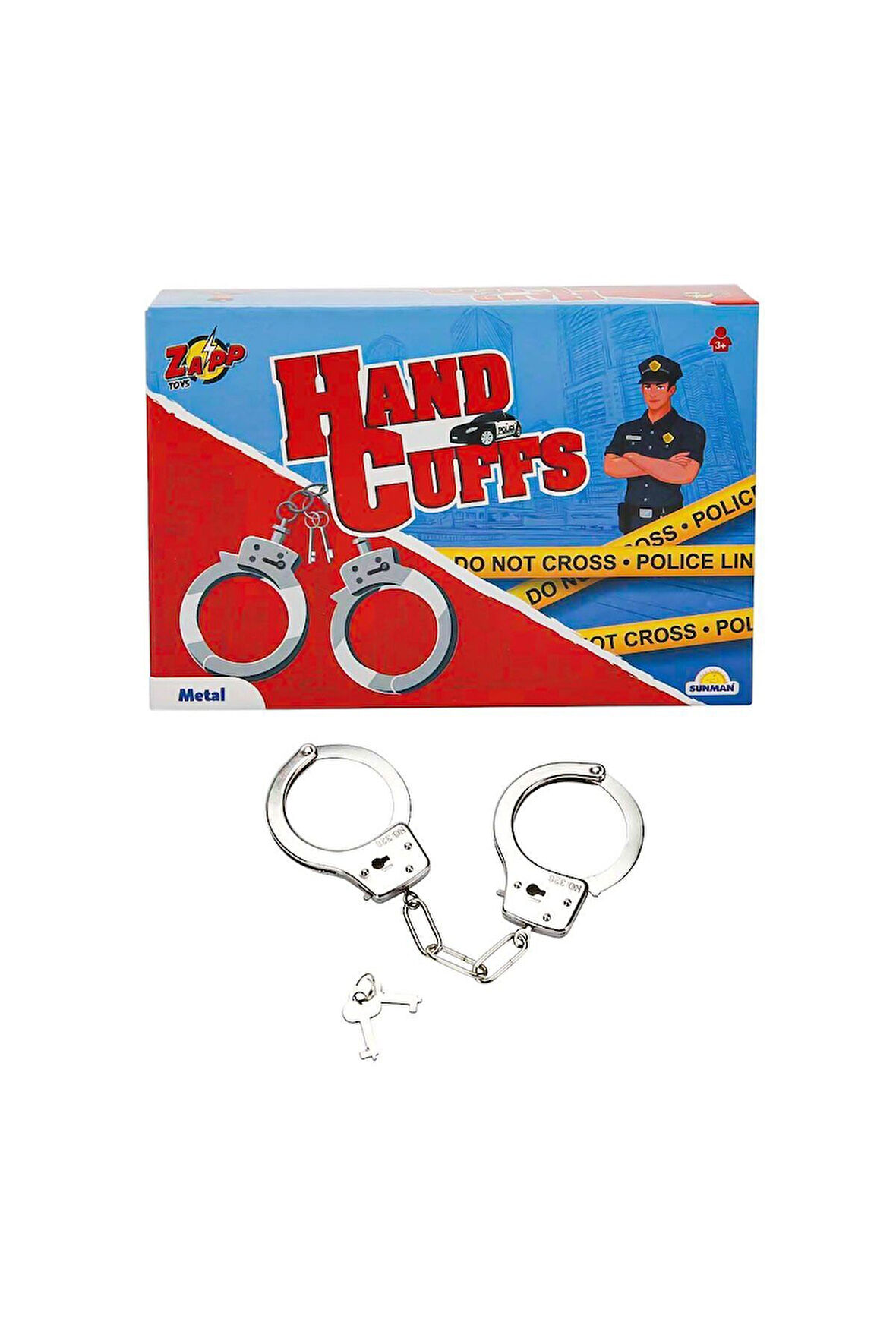 Kız Erkek Çocuk Oyuncak 3784 ZAPP Polis Kelepçe Metal Kız Erkek Çocuk Oyuncak Eğitici Oyuncaklar