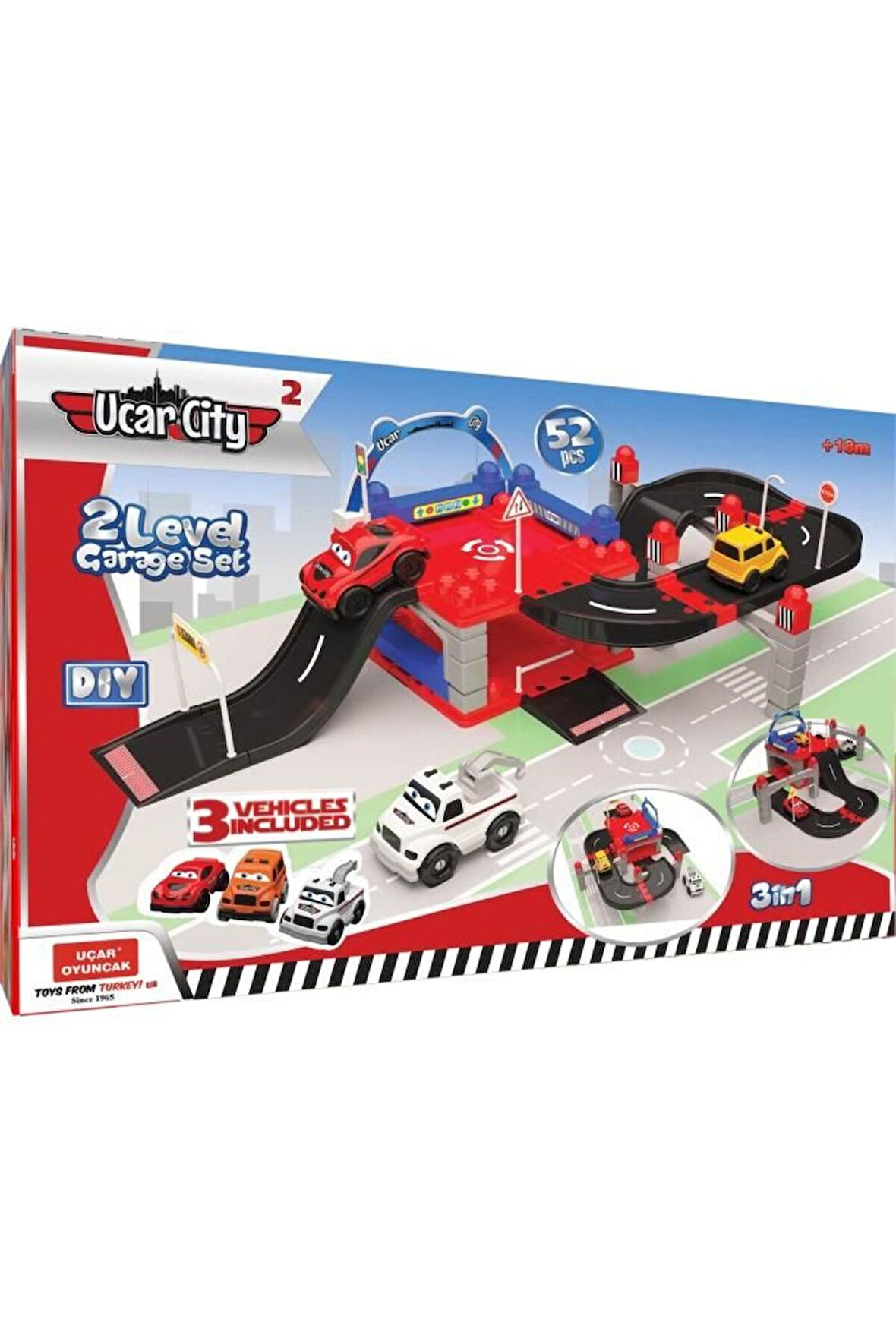 Kız Erkek Çocuk Oyuncak UÇAR CİTY 2 İKİ KATLI GARAJ SETİ Kız Erkek Çocuk Oyuncak Eğitici Oyuncaklar