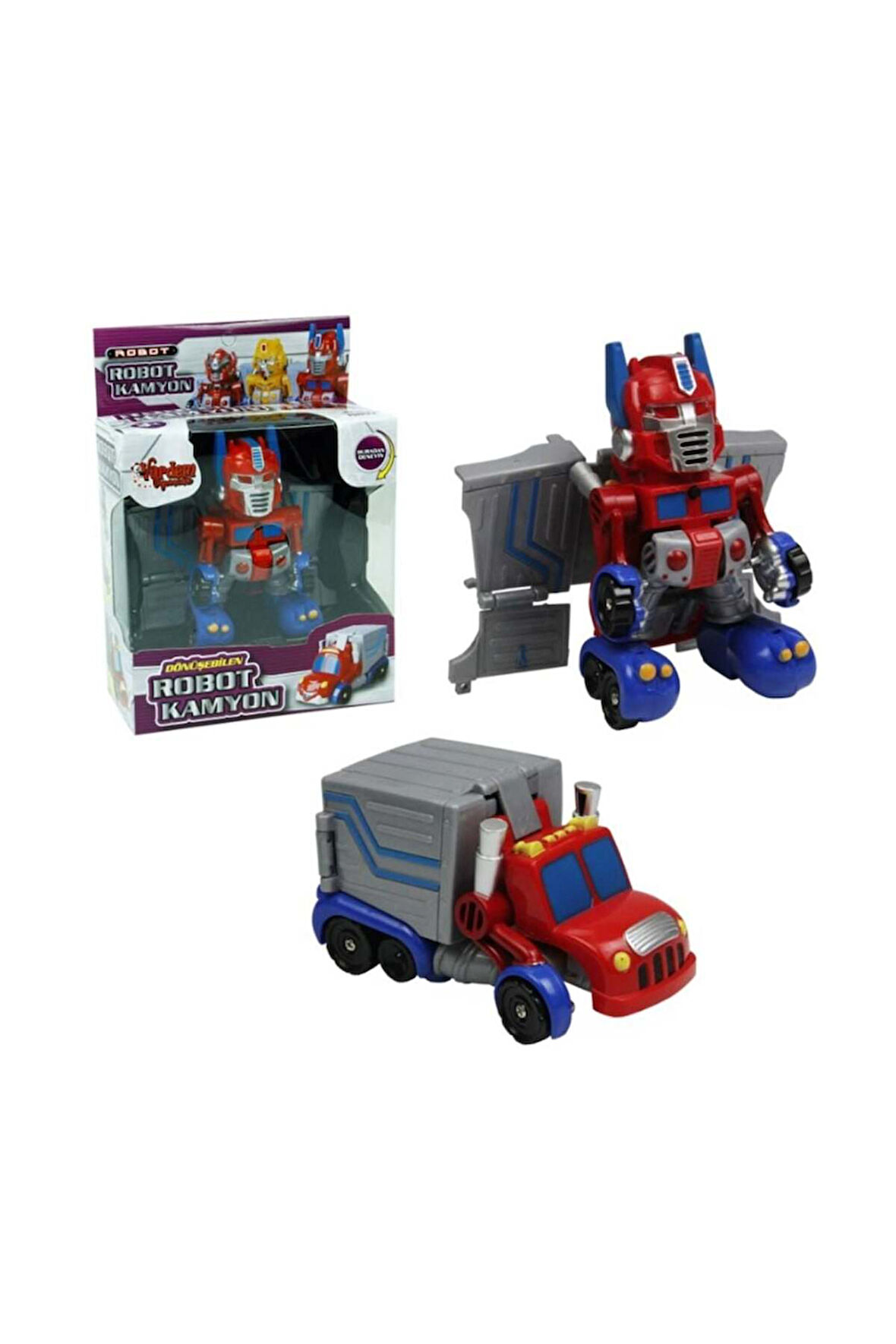Kutulu Dönüşebilen Mini Robot Kamyon Kız Erkek Çocuk Oyuncak Eğitici Oyuncaklar