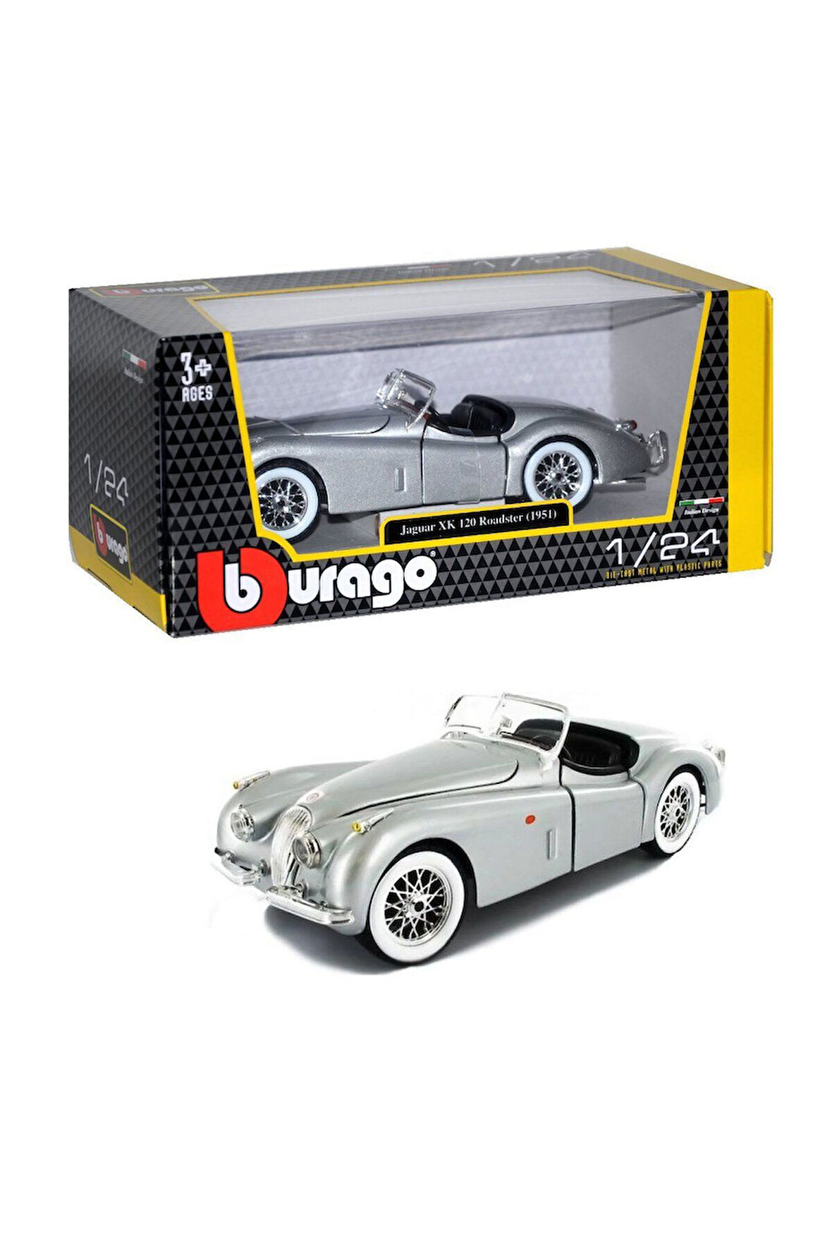 22018 1:24 Burago Jaguar Xk 120 Roadster Kız Erkek Çocuk Oyuncak Eğitici Oyuncaklar