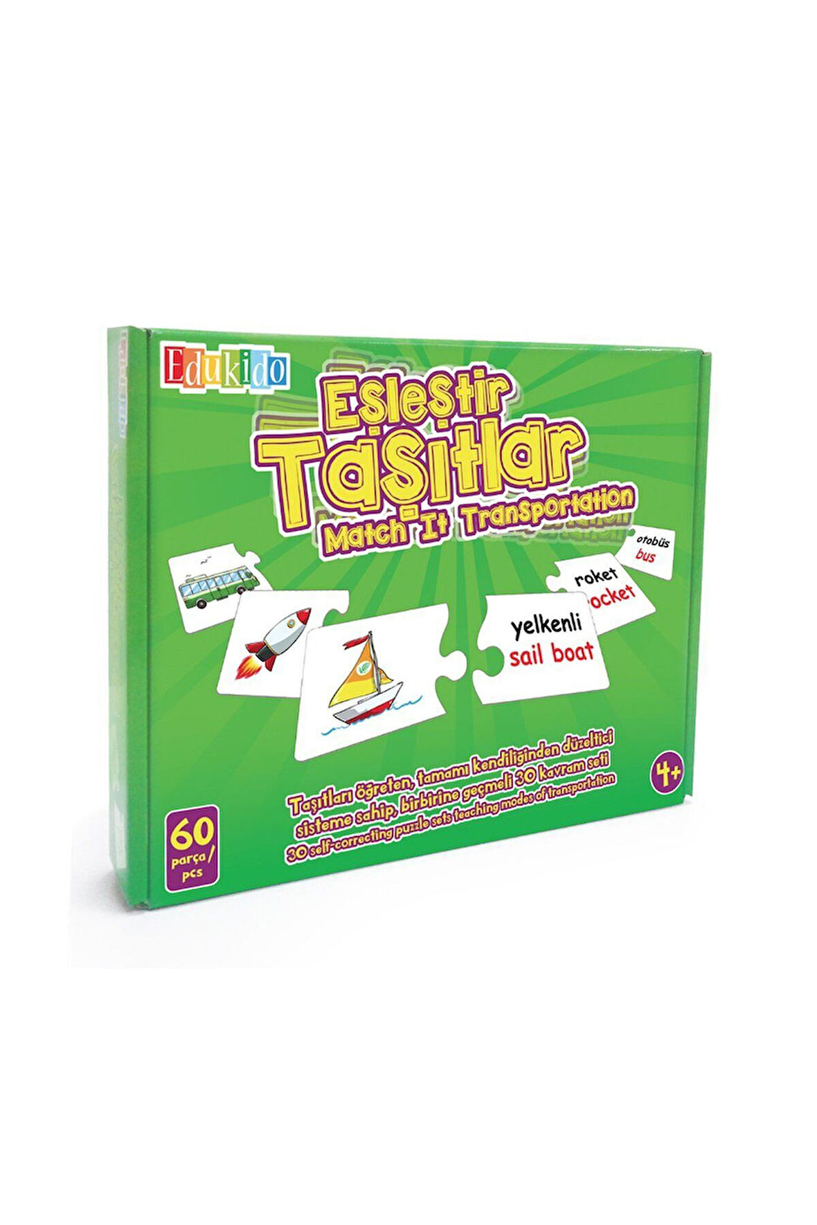 EDU-1010 Chiva, Eşleştir Taşıtlar Kız Erkek Çocuk Oyuncak Eğitici Oyuncaklar