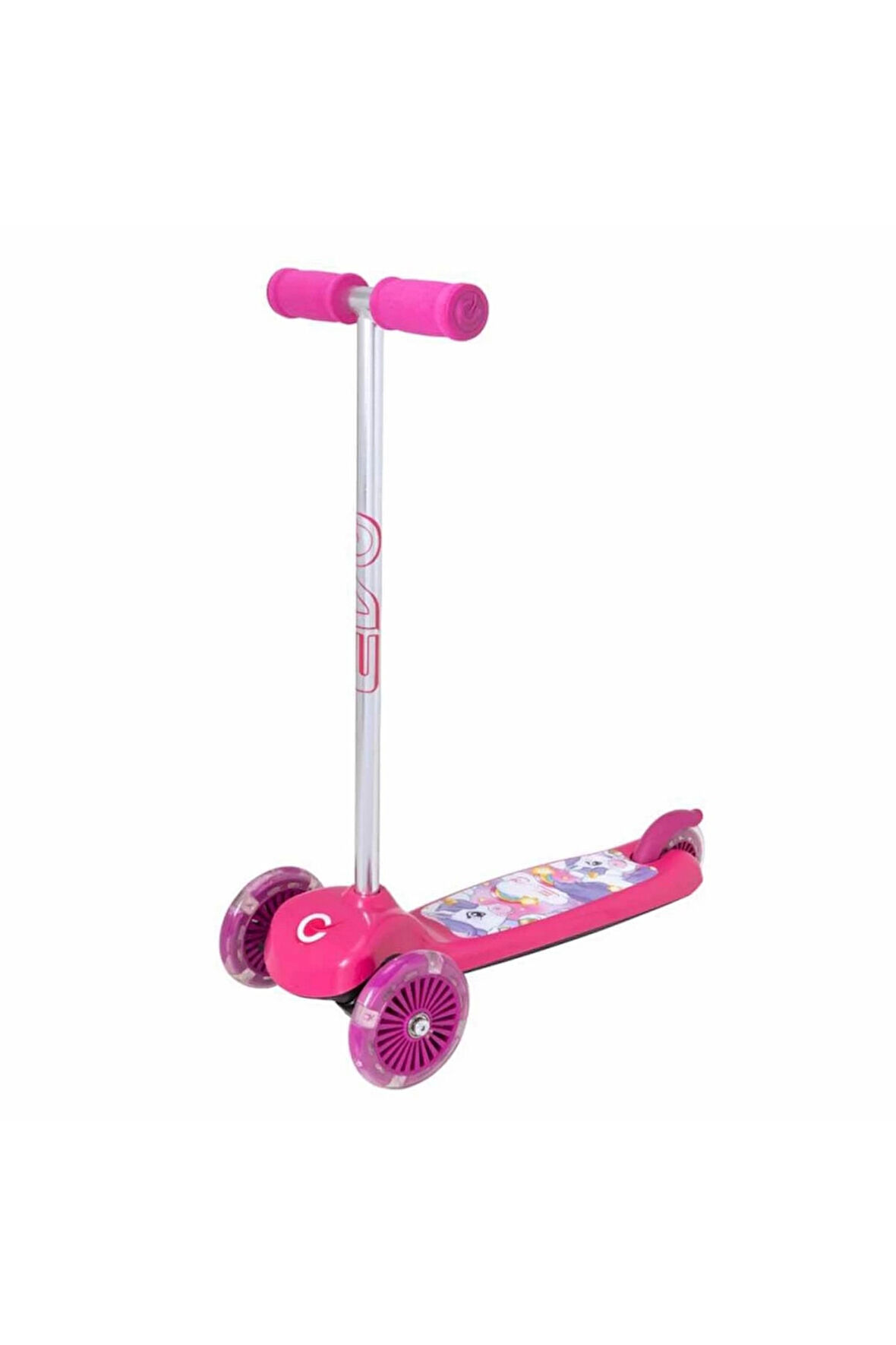 Evo 3 Tekerlekli Unicorn Işıklı Scooter Kız Erkek Çocuk Oyuncak Eğitici Oyuncaklar
