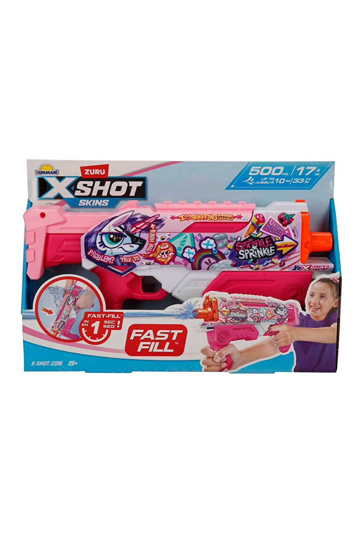 X-Shot Skins Hyperload Fast Fill Su Tabancası 34cm - S00004583 Kız Erkek Çocuk Oyuncak Eğitici Oyunc