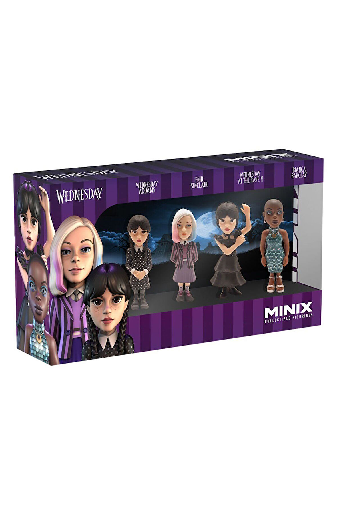 MNXH8000 Minix Wednesday 4lü Figür - Koleksiyon Figürü Kız Erkek Çocuk Oyuncak Eğitici Oyuncaklar