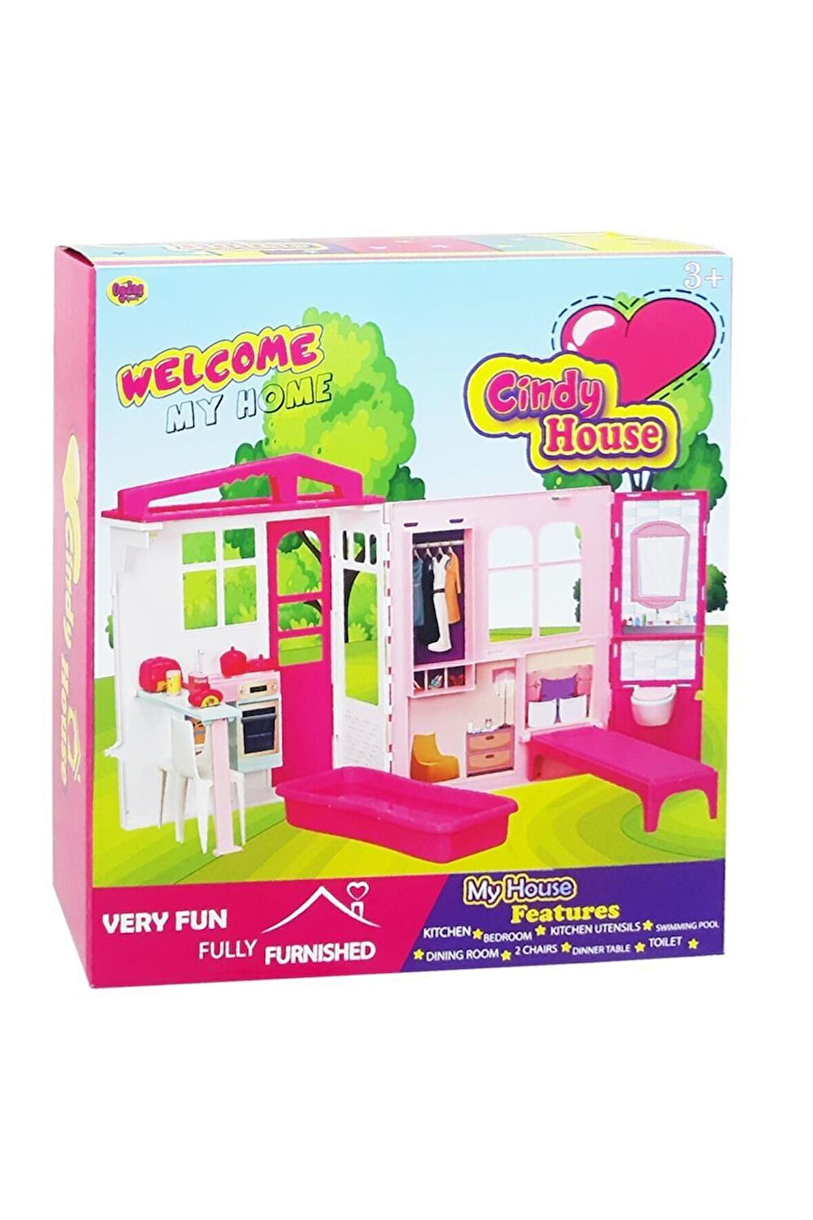 KUTULU CİNDY NİN EVİ Kız Erkek Çocuk Oyuncak Eğitici Oyuncaklar