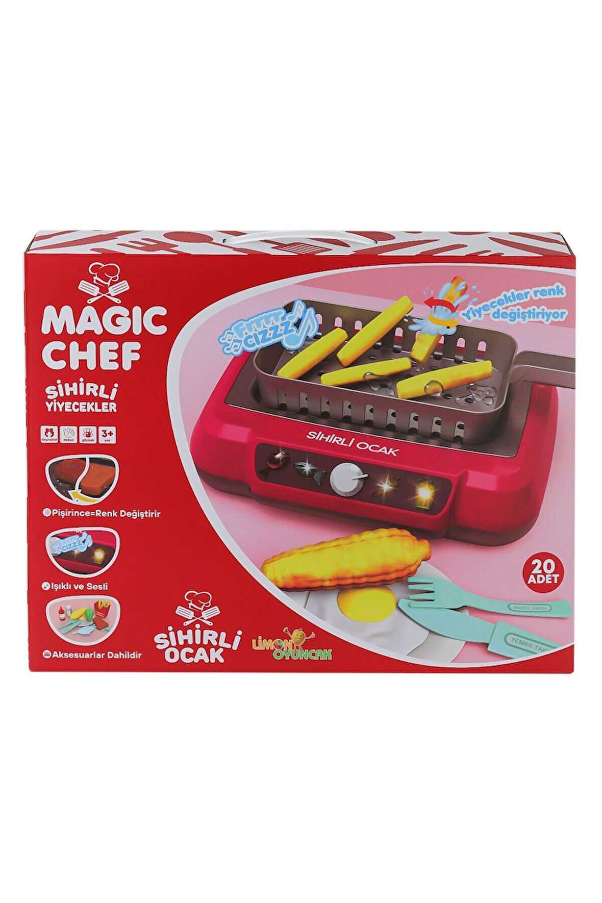 2A550 Magic Chef Barbekü Ocak Seti -Limon Oyuncak Kız Erkek Çocuk Oyuncak Eğitici Oyuncaklar