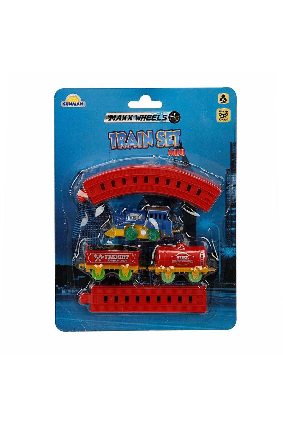 2559 Maxx Wheels Mini Tren Seti 11 Parça -Sunman Kız Erkek Çocuk Oyuncak Eğitici Oyuncaklar