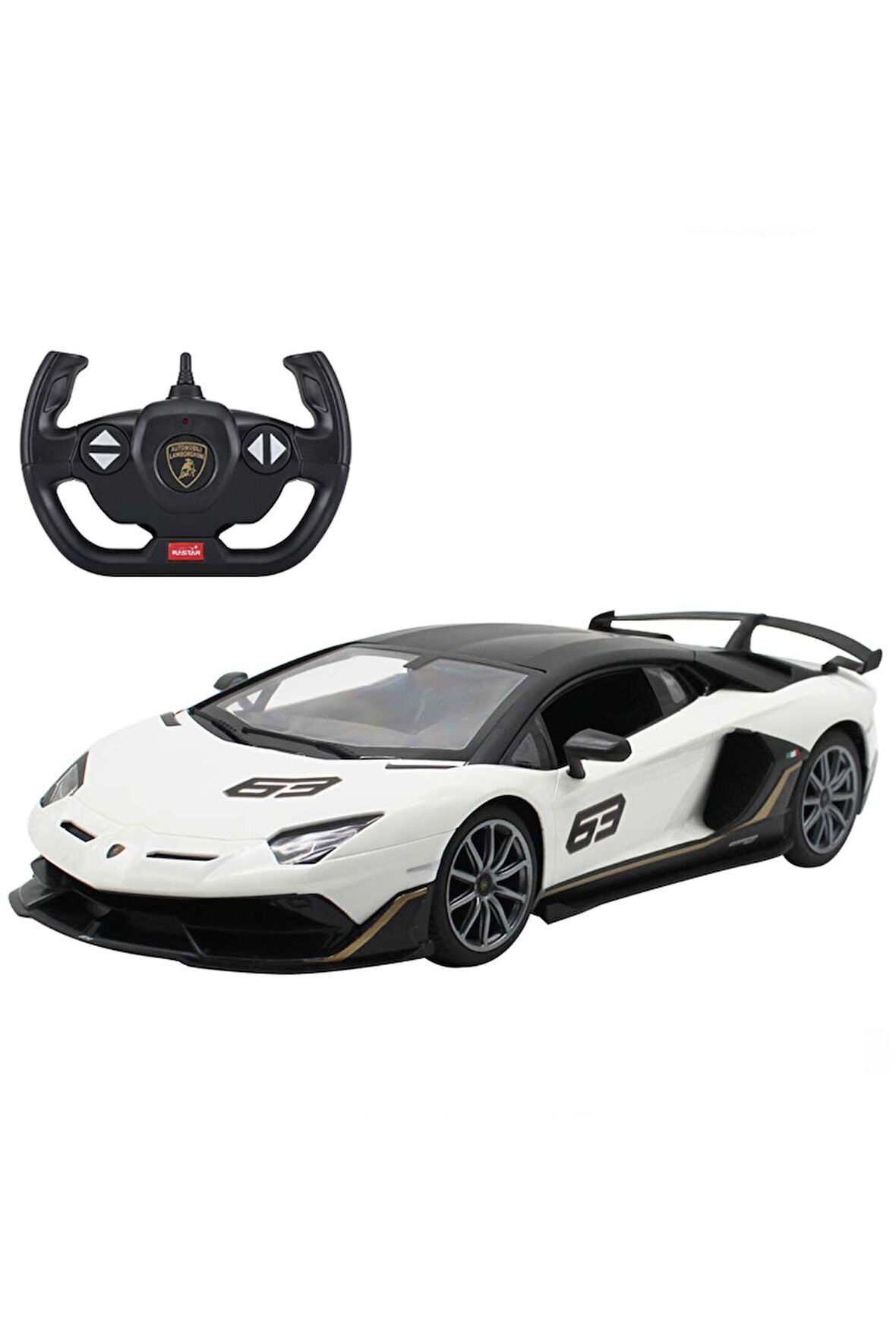 1:14 Uzaktan Kumandalı Lamborghini Aventador SVJ Işıklı Araba Kız Erkek Çocuk Oyuncak Eğitici Oyunca