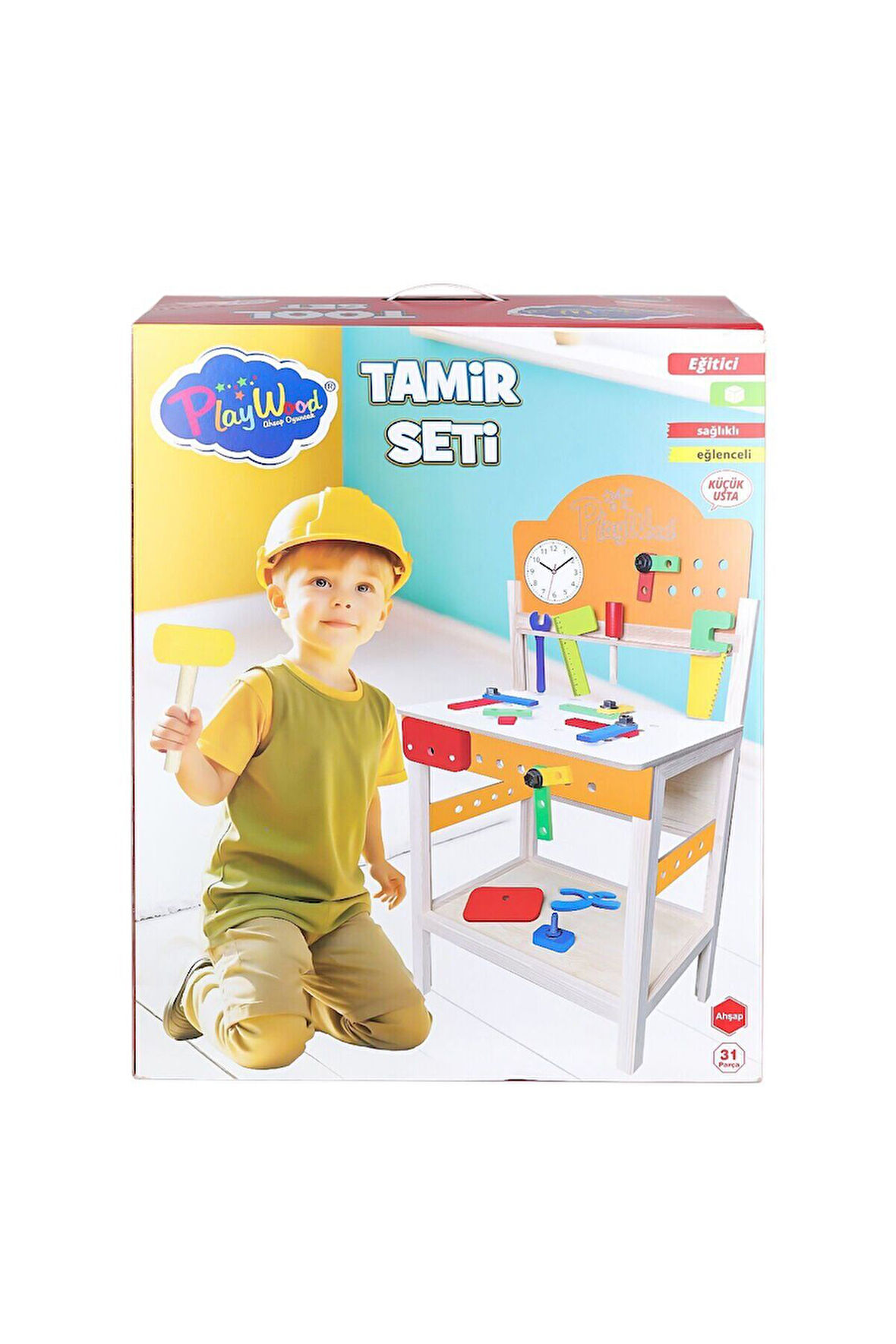 ONY-412 Ahşap Tamir Seti -Onyıl Oyuncak Kız Erkek Çocuk Oyuncak Eğitici Oyuncaklar