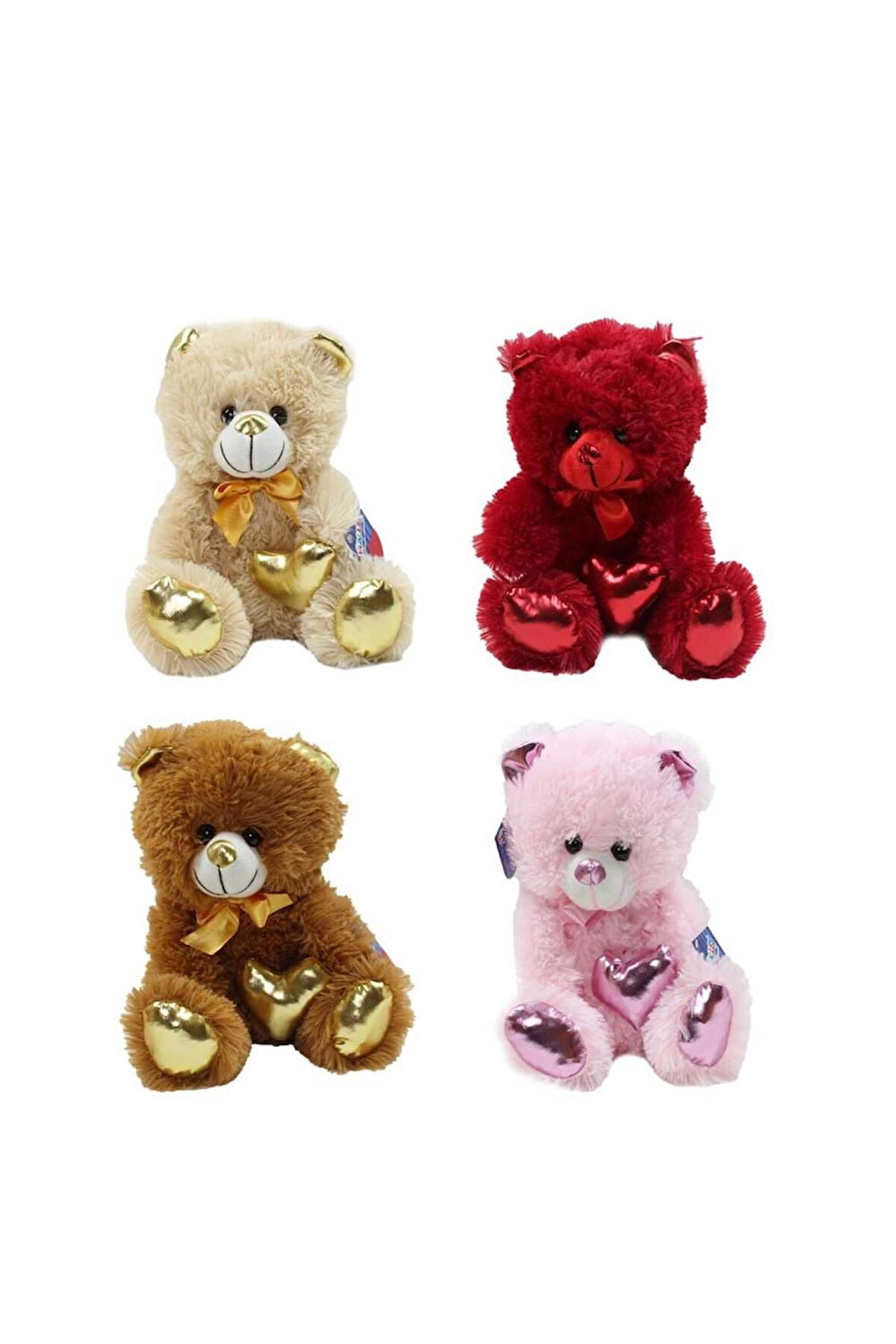 62500 Parlak Kalpli Peluş Ayı 30cm Kız Erkek Çocuk Oyuncak Eğitici Oyuncaklar