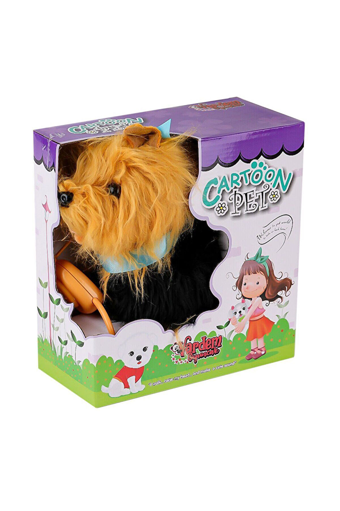 PFTB267 Yürüyen Tasmalı Peluş Köpek Kız Erkek Çocuk Oyuncak Eğitici Oyuncaklar
