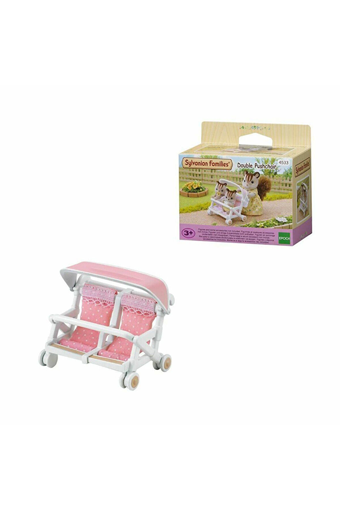 4533 Sylvanian Families İkili Puset +3 yaş Kız Erkek Çocuk Oyuncak Eğitici Oyuncaklar