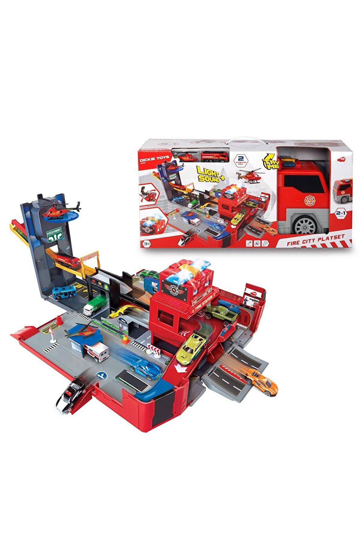 203719005 Dickie, Katlanır İtfaiye Aracı Oyun Seti 49cm Kız Erkek Çocuk Oyuncak Eğitici Oyuncaklar
