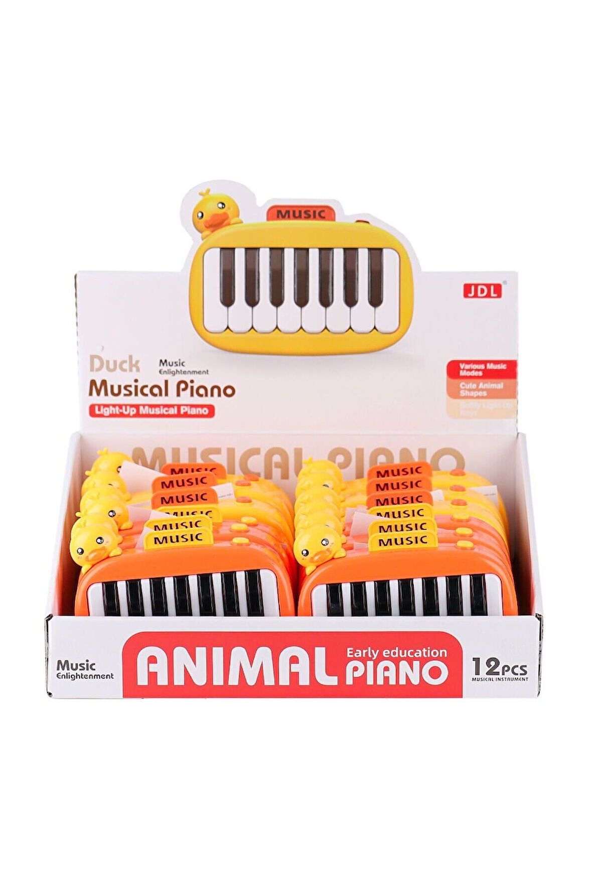 8897-1B Ördek Işıklı Müzikal Piano - 1adet Fiyatıdır Kız Erkek Çocuk Oyuncak Eğitici Oyuncaklar