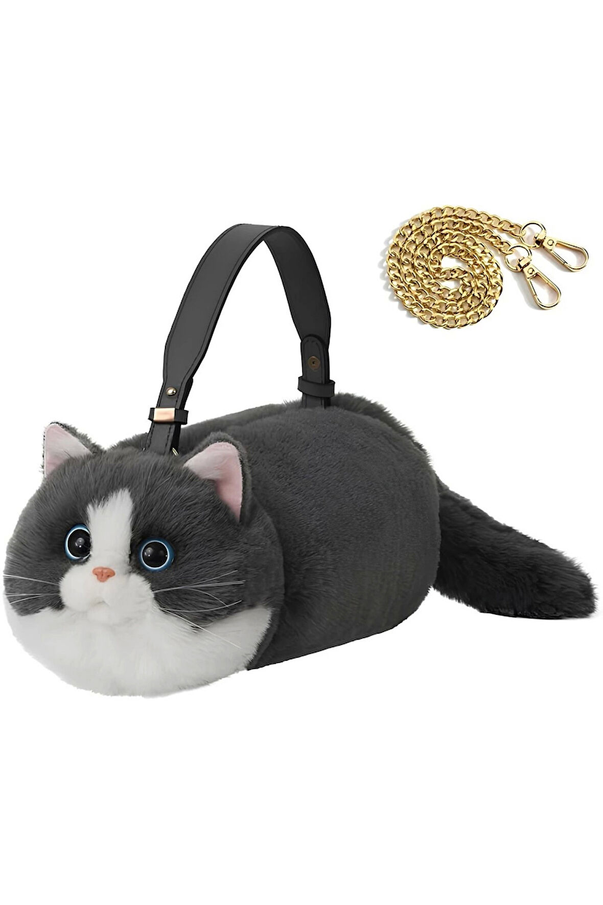 B&D Kedi El Çantası Gri Kız Erkek Çocuk Oyuncak Eğitici Oyuncaklar