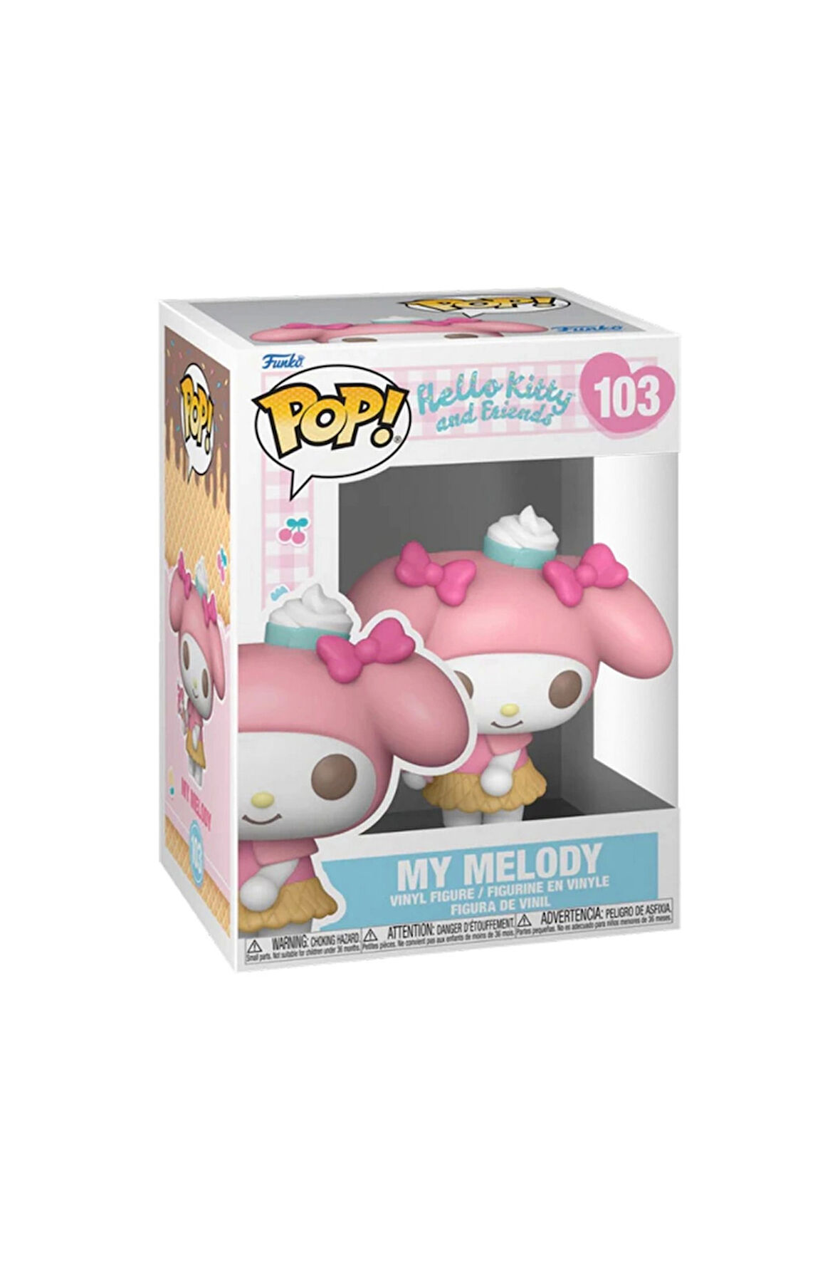 Funko POP Sanrio: Hello Kitty - My Melody (Ice Cream) Kız Erkek Çocuk Oyuncak Eğitici Oyuncaklar