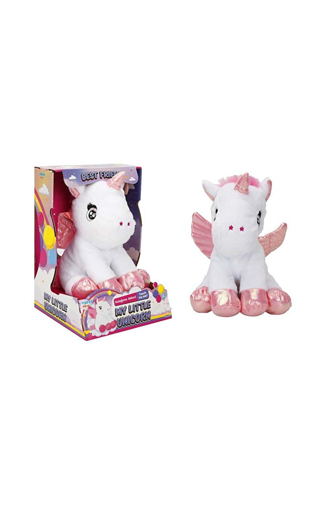 PELUŞ UNICORN IŞIKLI BEYAZ Kız Erkek Çocuk Oyuncak Eğitici Oyuncaklar