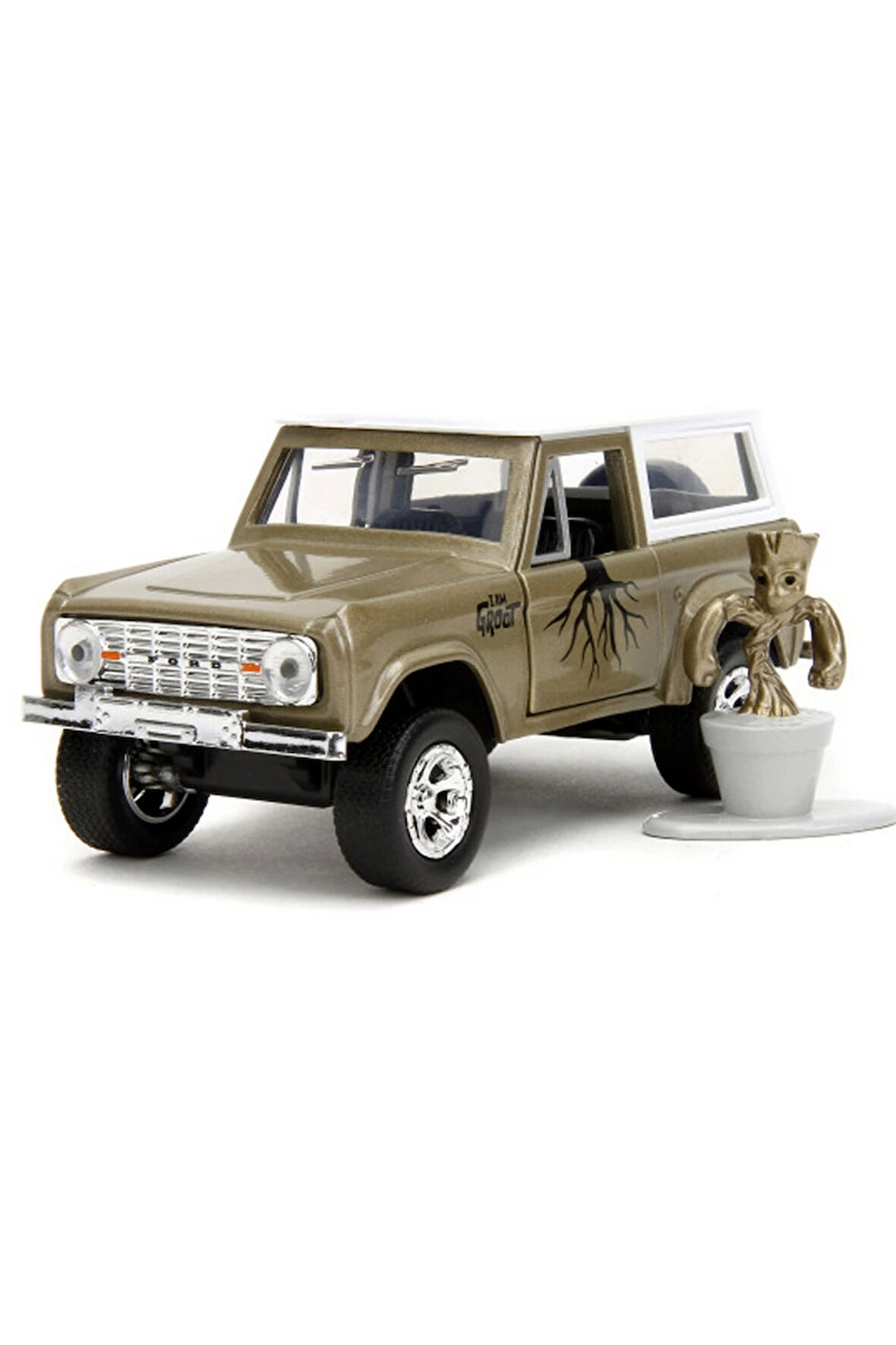 Jada 1/32 Marvel Groot 1973 Ford Bronco Kız Erkek Çocuk Oyuncak Eğitici Oyuncaklar