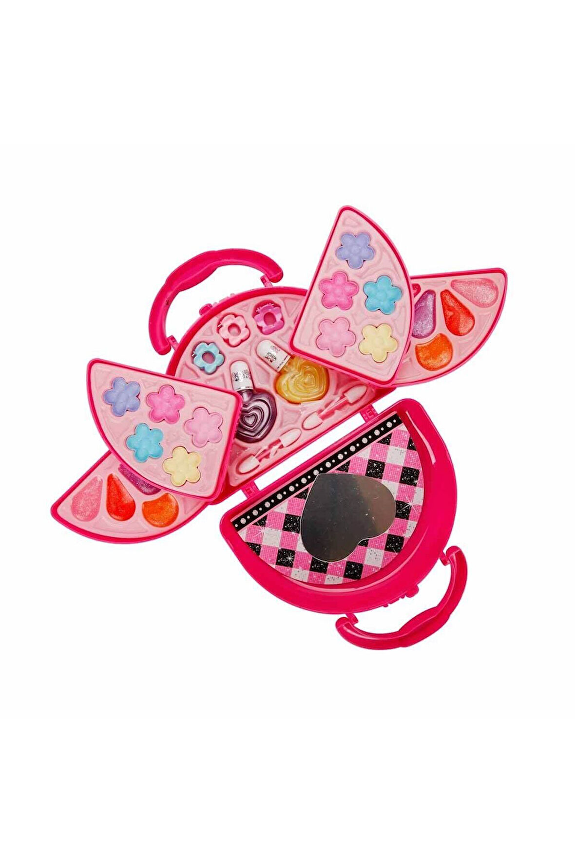 4278 Pretty Pinky 3 Katlı Pembe Çantalı Makyaj Seti -Sunman Kız Erkek Çocuk Oyuncak Eğitici Oyuncakl