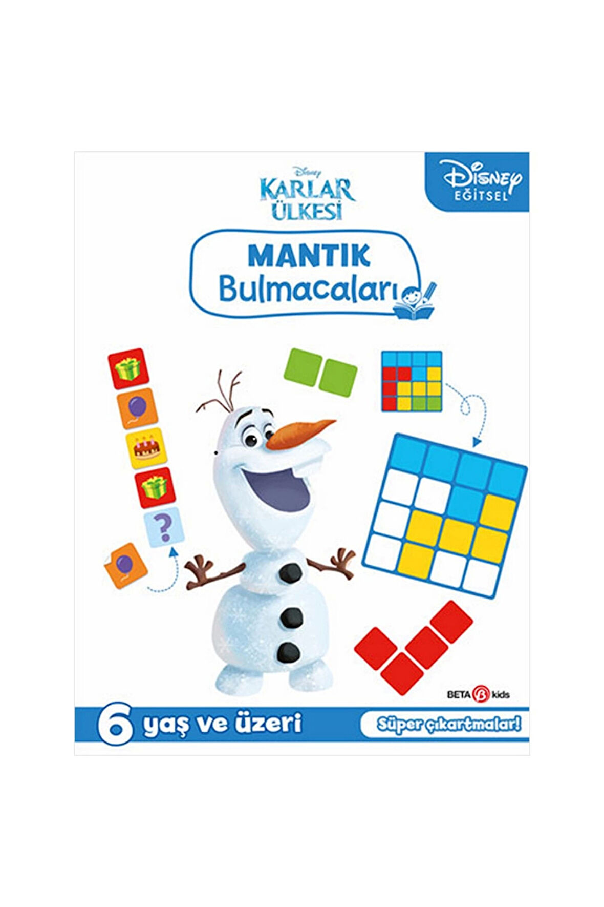 Disney Eğitsel Karlar Ülkesi Çıkartmalı Mantık Bulmacaları Kız Erkek Çocuk Oyuncak Eğitici Oyuncakla